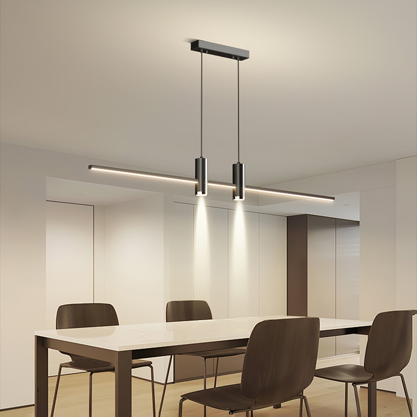 Lustra Pendelleuchte Gold Minimalistisch für Esszimmer-Letslighting