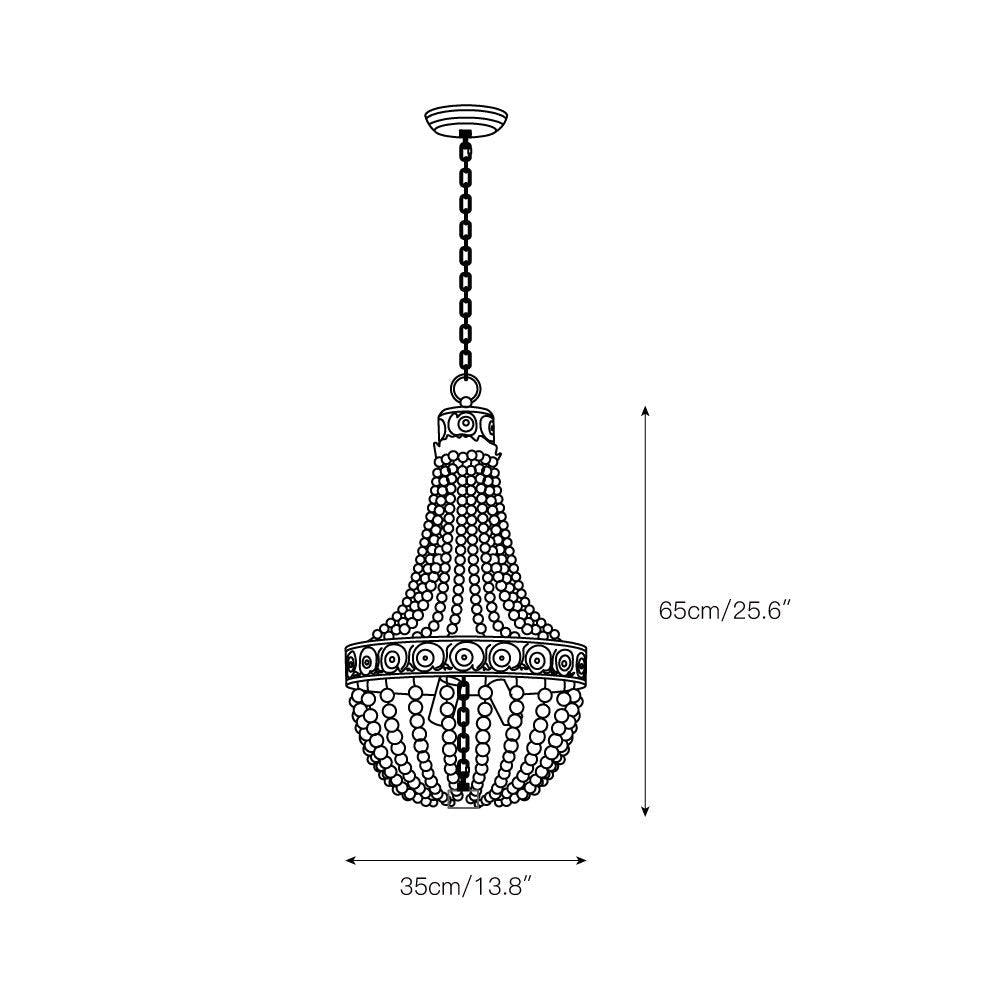 Ulvararis Postmodern Luxus Perlen Holz Kronleuchter-Letslighting