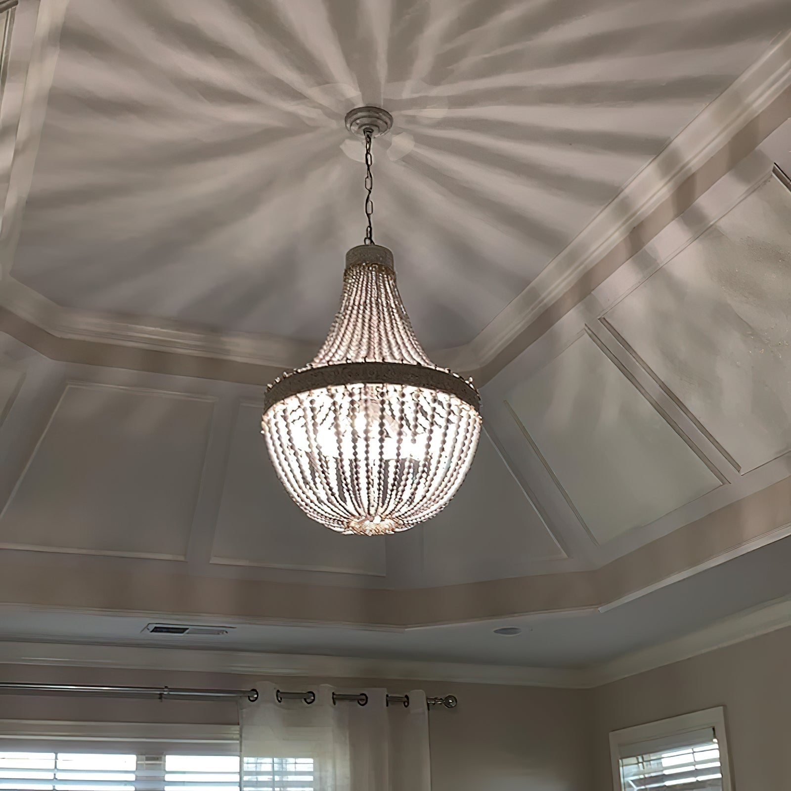 Ulvararis Postmodern Luxus Perlen Holz Kronleuchter-Letslighting