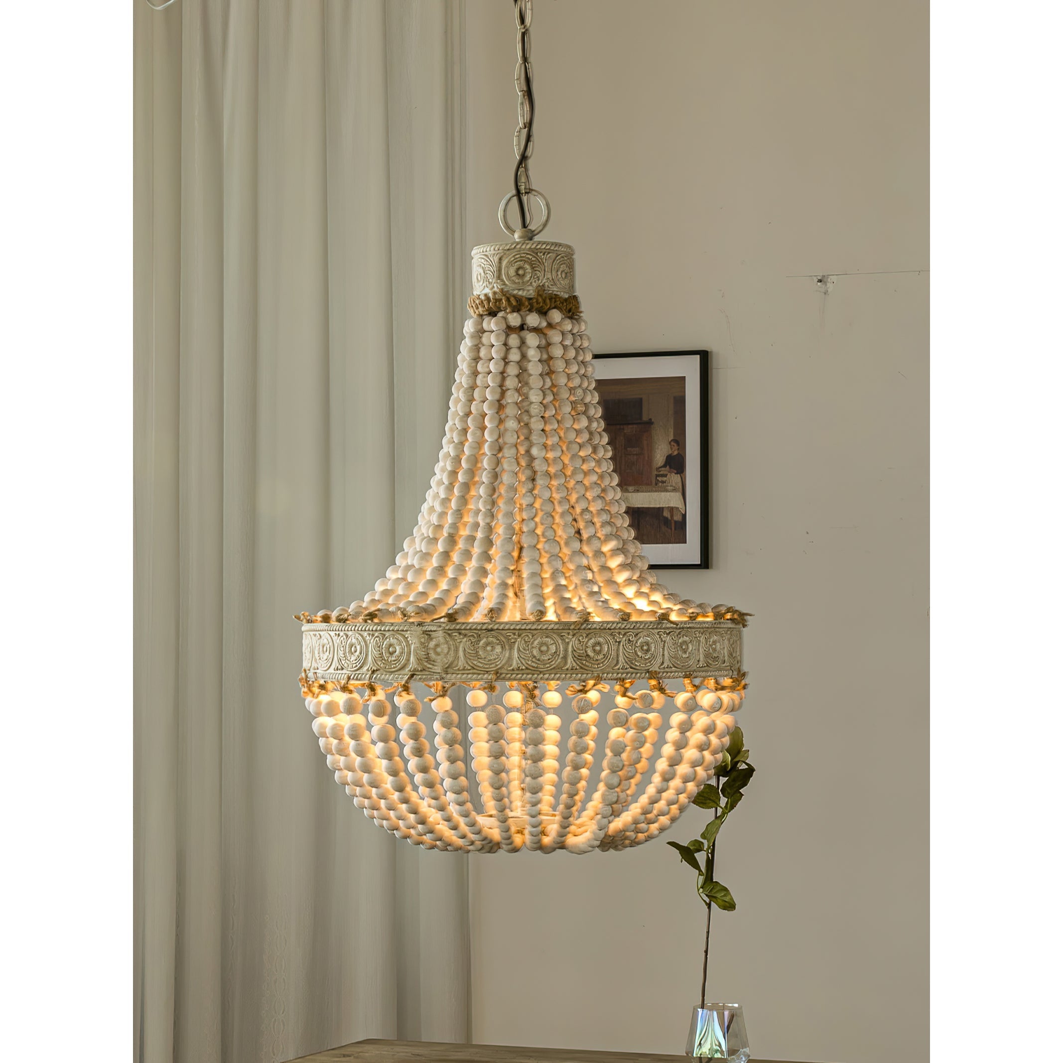 Ulvararis Postmodern Luxus Perlen Holz Kronleuchter-Letslighting