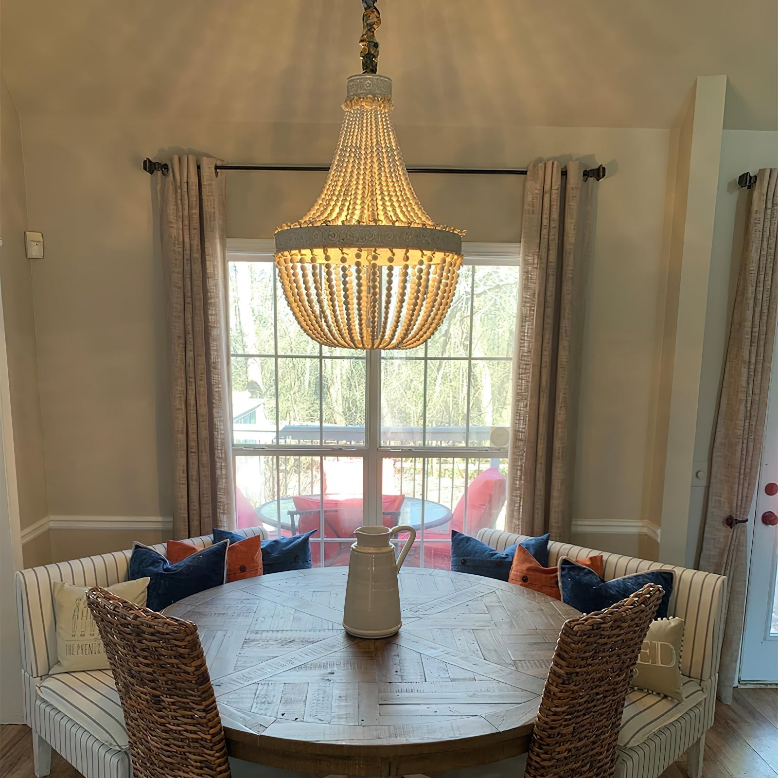 Ulvararis Postmodern Luxus Perlen Holz Kronleuchter-Letslighting