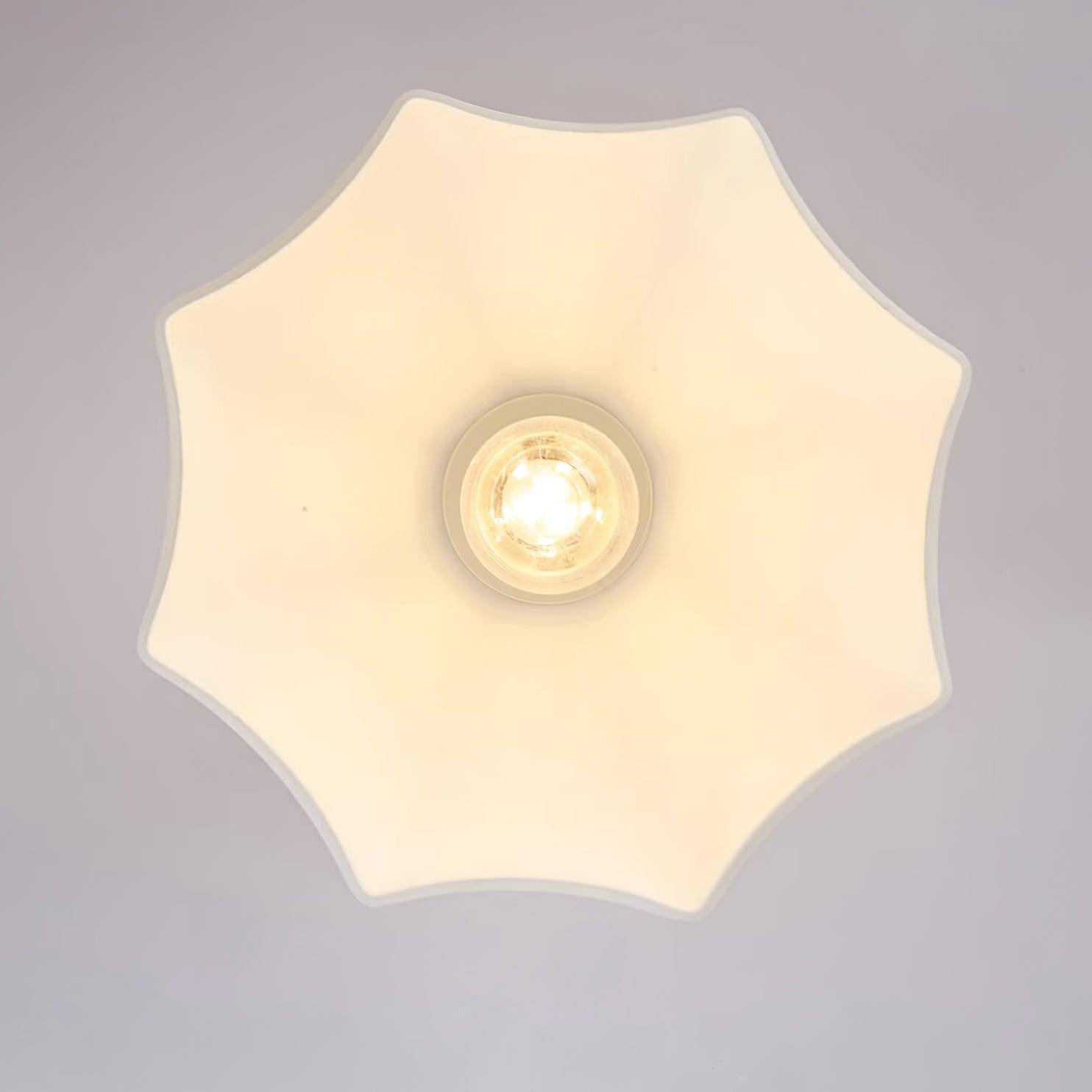 Avelin Brass Base and Opal Glass Flush Mount Ceiling Light - Letslighting