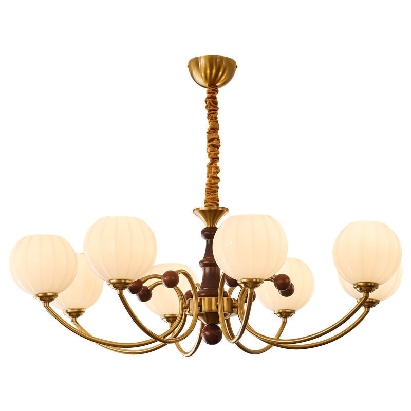 Omirara Traditioneller Eleganter Kronleuchter aus Vintage-Holz-Letslighting