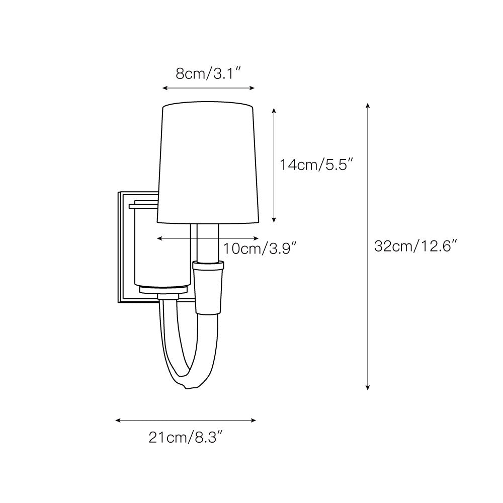 Etalarae Kristall Stoff Modern Minimalistisch Wandleuchte-Letslighting