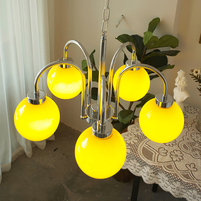 Lustra Kronleuchter Gelbe Glaskugeln-Letslighting