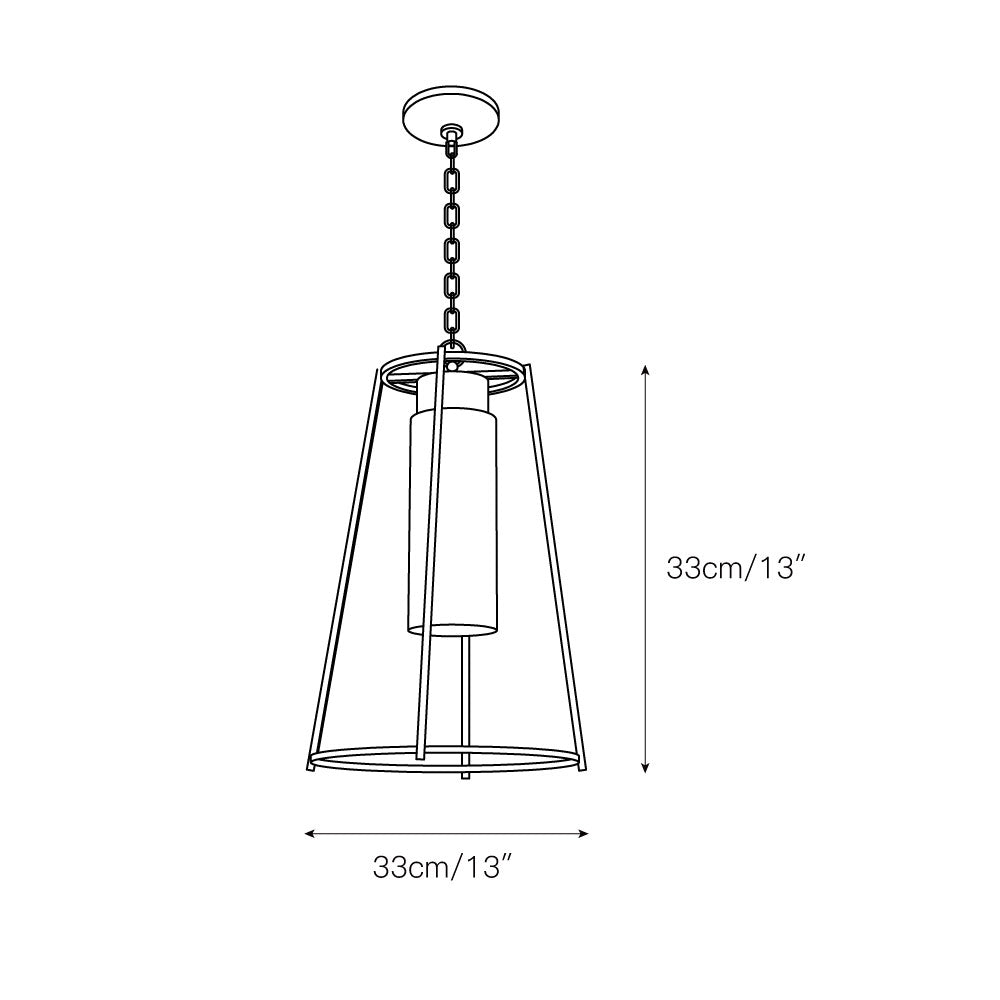 Vasilora Vintage Industrial Glas Außen Pendelleuchte-Letslighting
