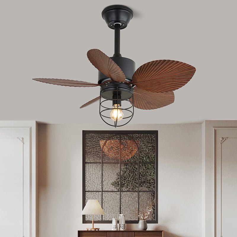 Daxon Deckenventilator mit Beleuchtung in einem modernen industriellen Wohnzimmerambiente
