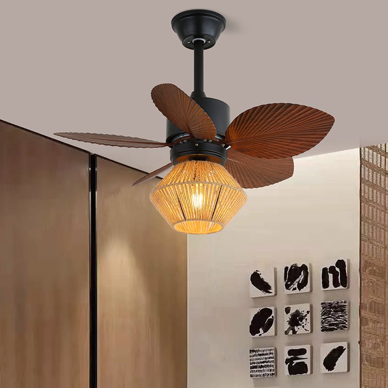 Seitenansicht des Daxon Industrie-Deckenventilators mit Beleuchtung, Modell A