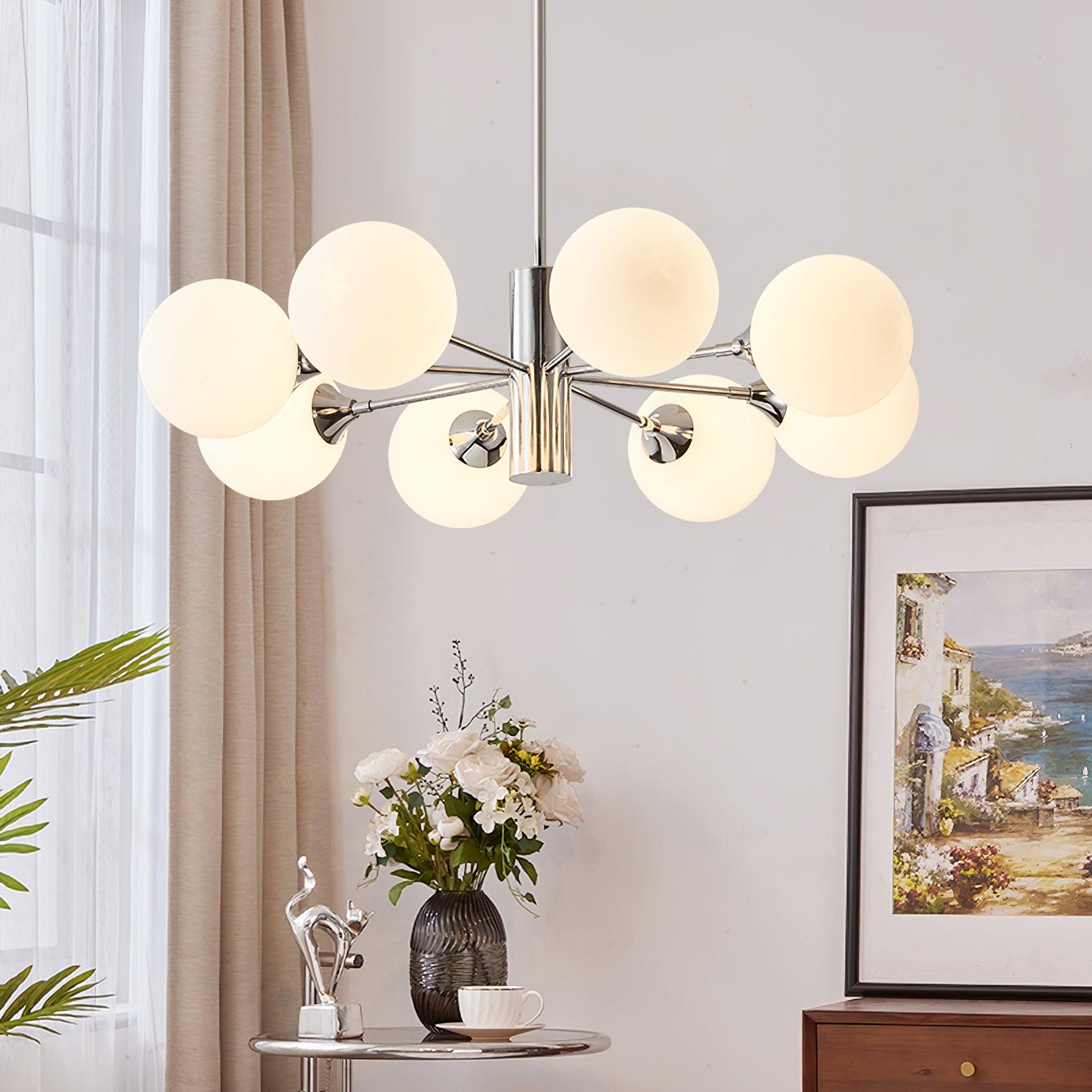 Lustra Kronleuchter Chrom Glaskugel-Letslighting