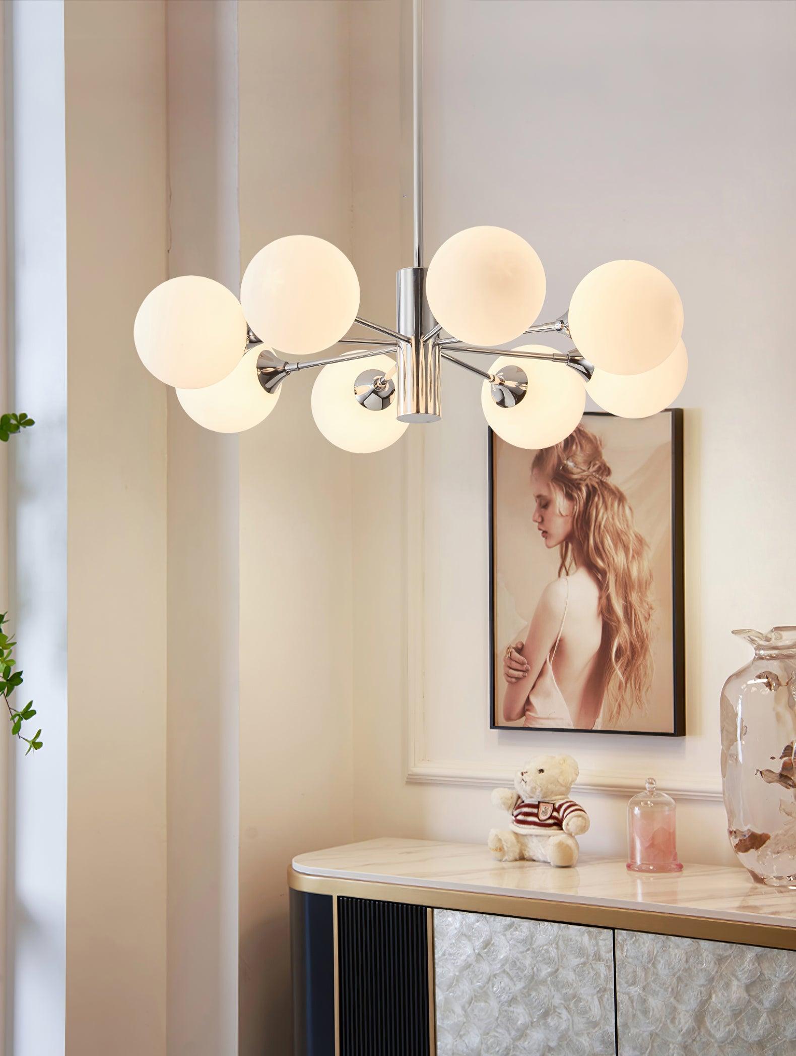 Lustra Kronleuchter Chrom Glaskugel-Letslighting