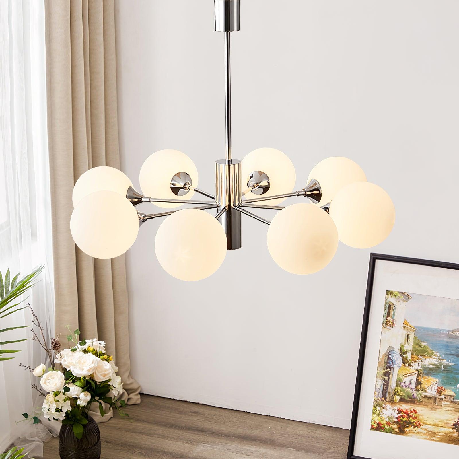 Lustra Kronleuchter Chrom Glaskugel-Letslighting