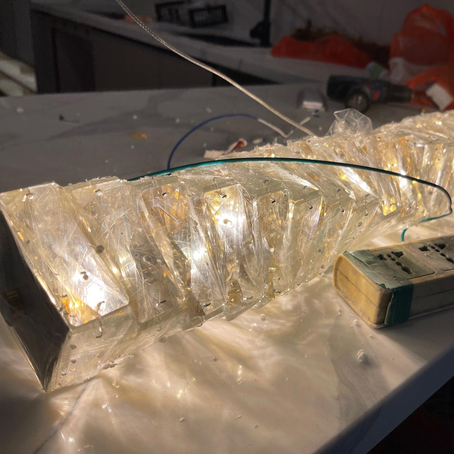 Stream Lang Kristall Pendelleuchte-Letslighting