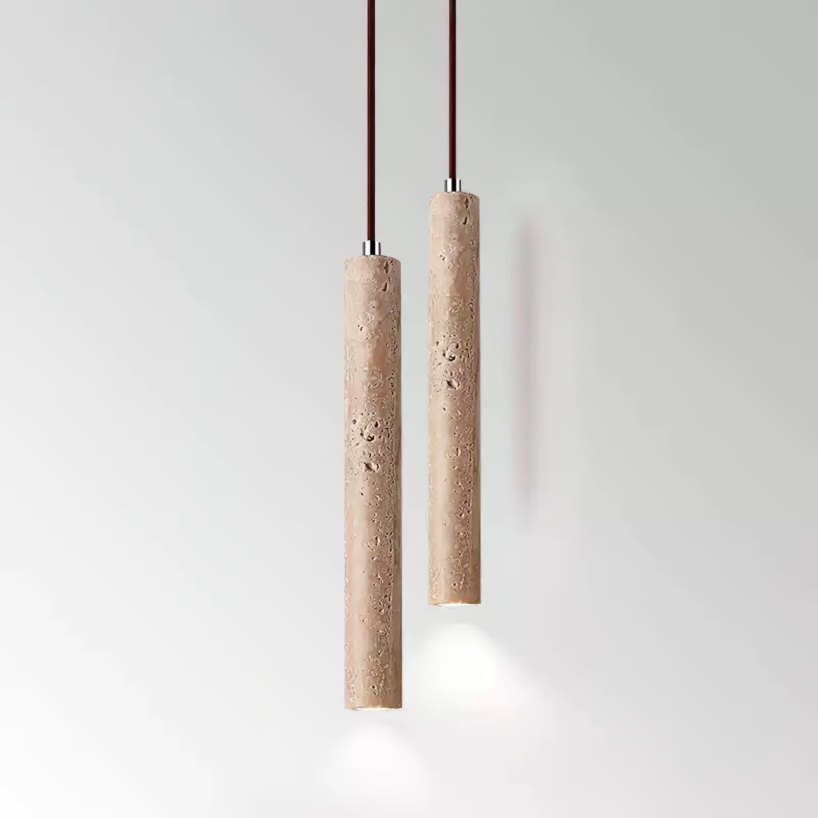 Olvynarae Cylindrical Travertine Pendant Light - Neutralighting