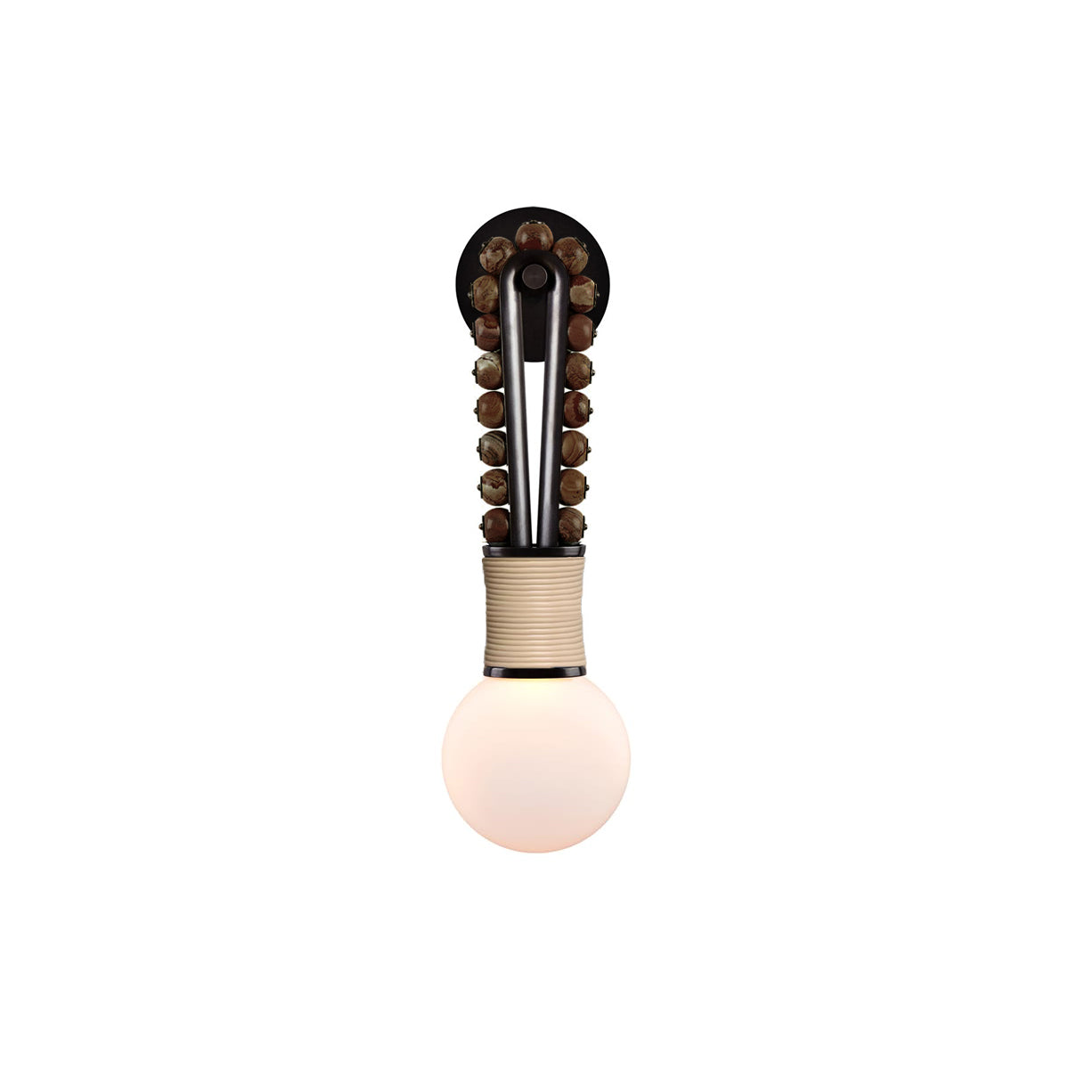 Sytala Art Wandleuchte aus Walnussglas-Letslighting