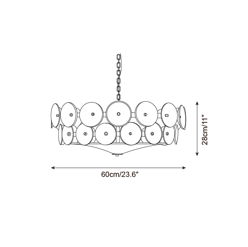 Ventilo Amber Glass Chandelier - Letslighting
