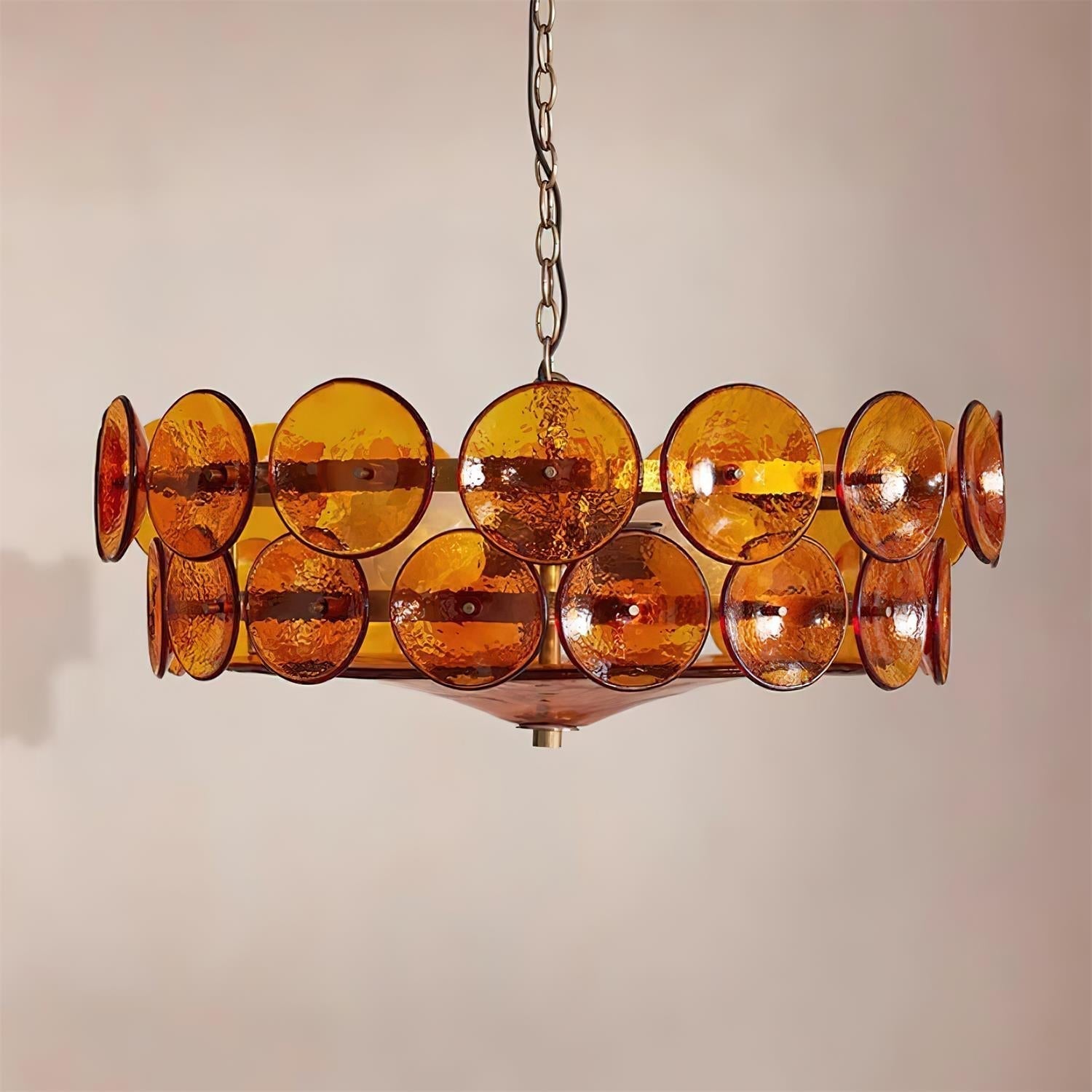 Ventilo Amber Glass Chandelier - Letslighting