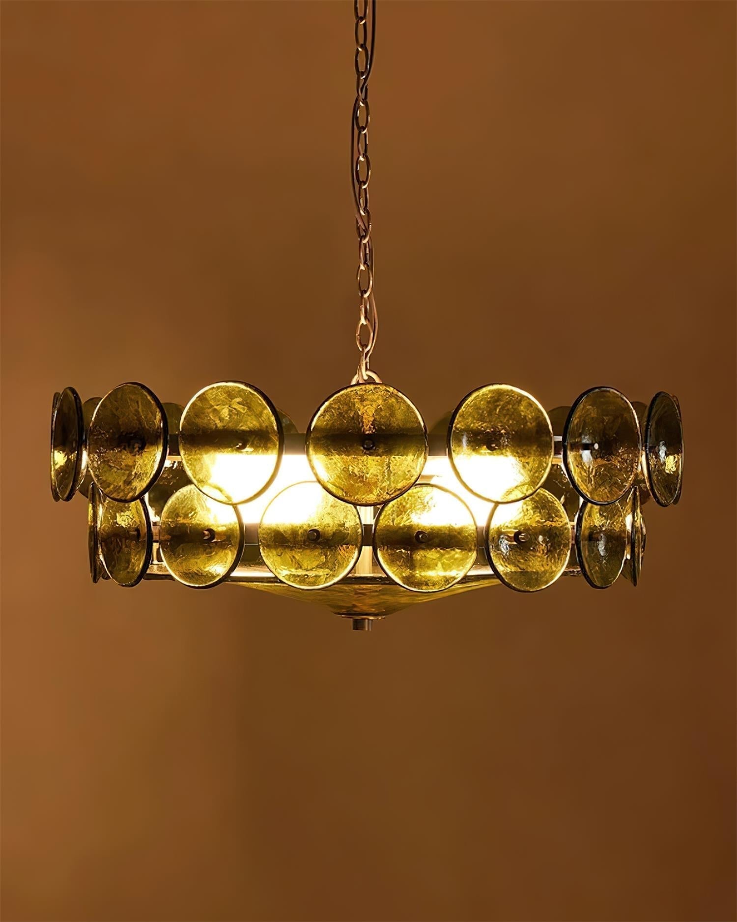 Ventilo Amber Glass Chandelier - Letslighting