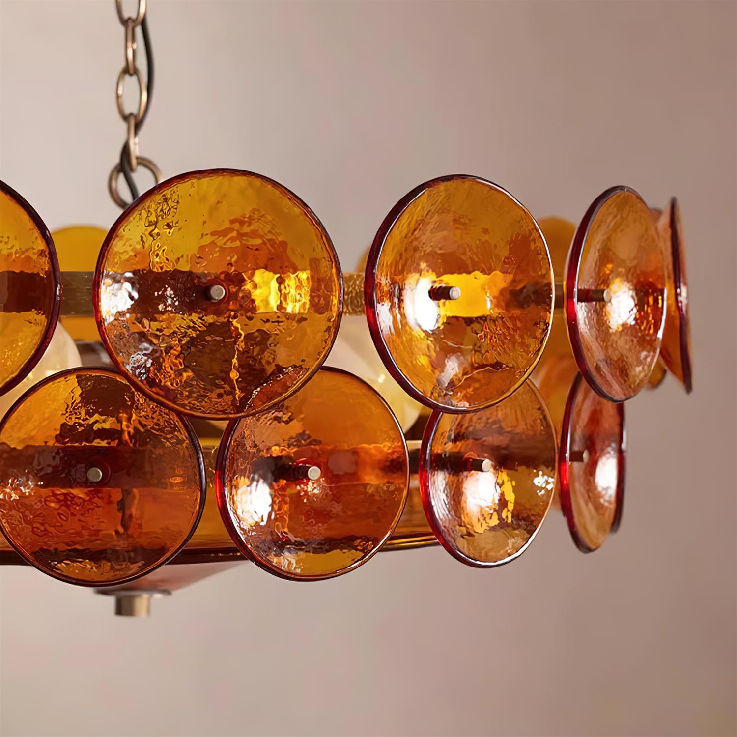 Ventilo Amber Glass Chandelier - Letslighting