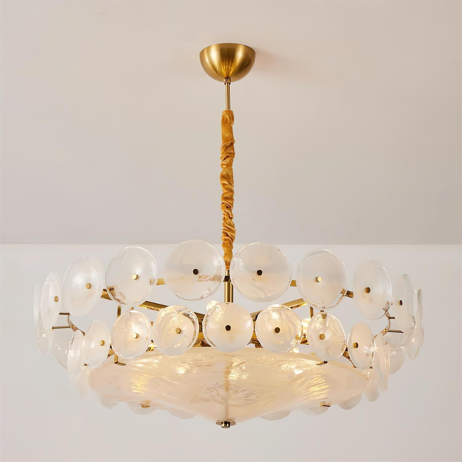 Ventilo Amber Glass Chandelier - Letslighting