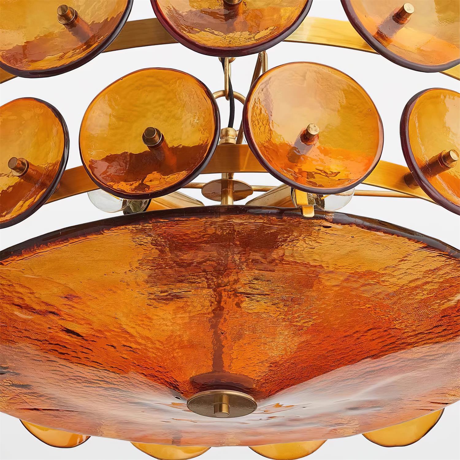 Ventilo Amber Glass Chandelier - Letslighting