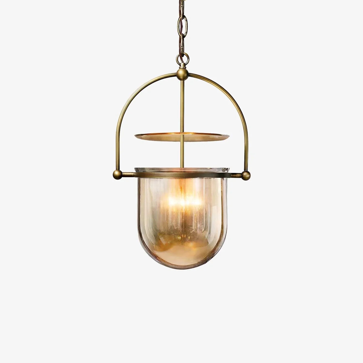 June Unusual Glass Amber Clear Pendant Light-Letslighting