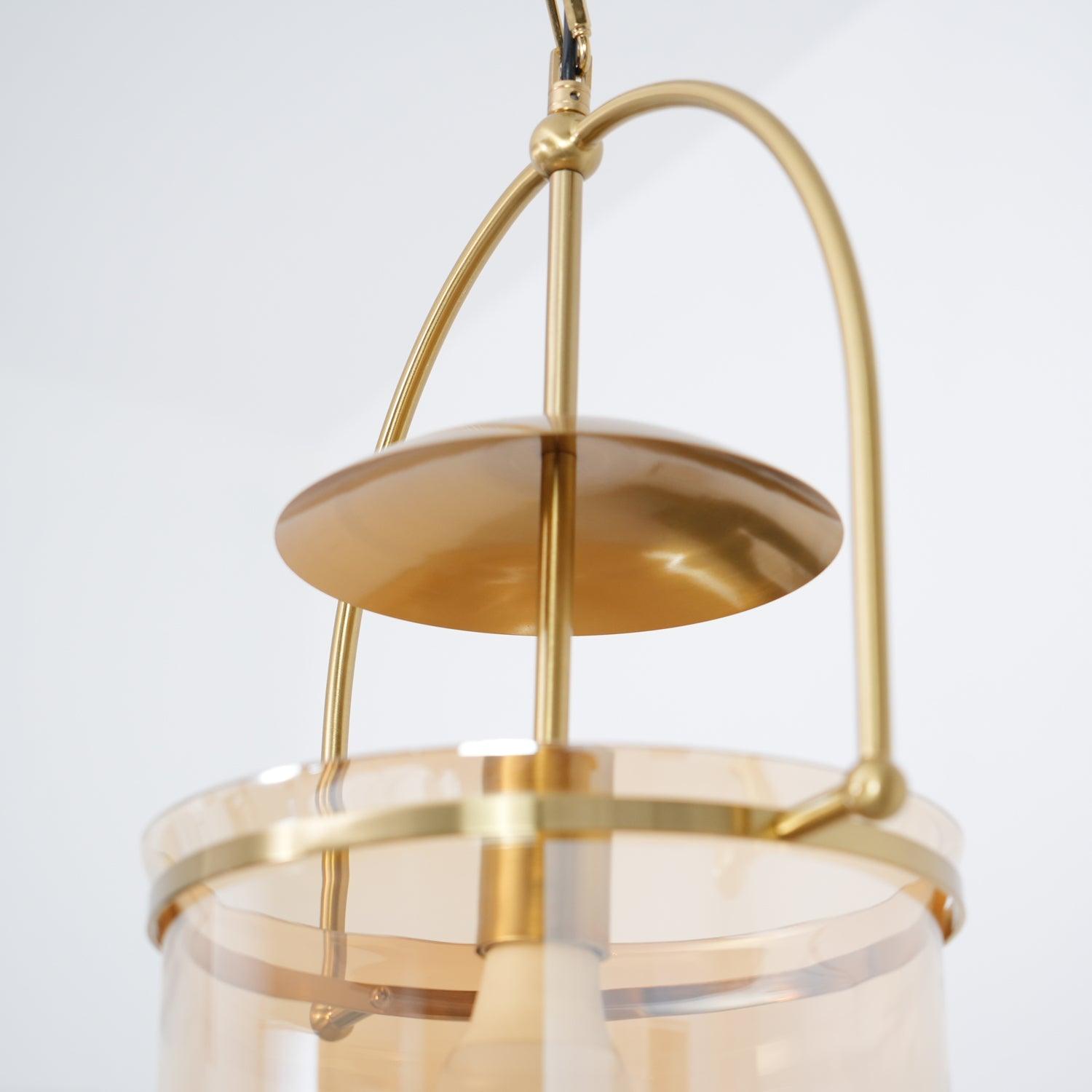 June Unusual Glass Amber Clear Pendant Light-Letslighting
