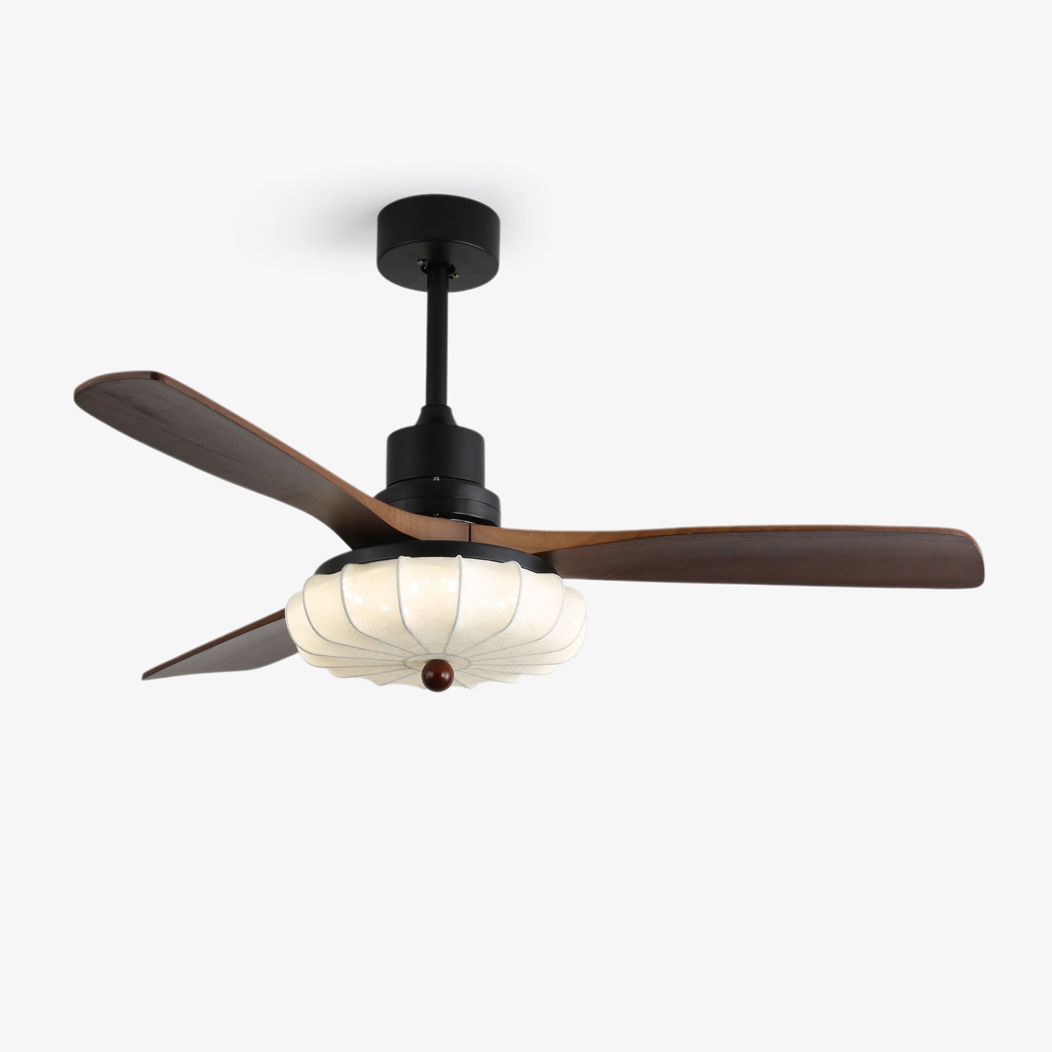 Jasper Bloom Deckenventilatorleuchte mit Stoff-Lotus-Schirm
