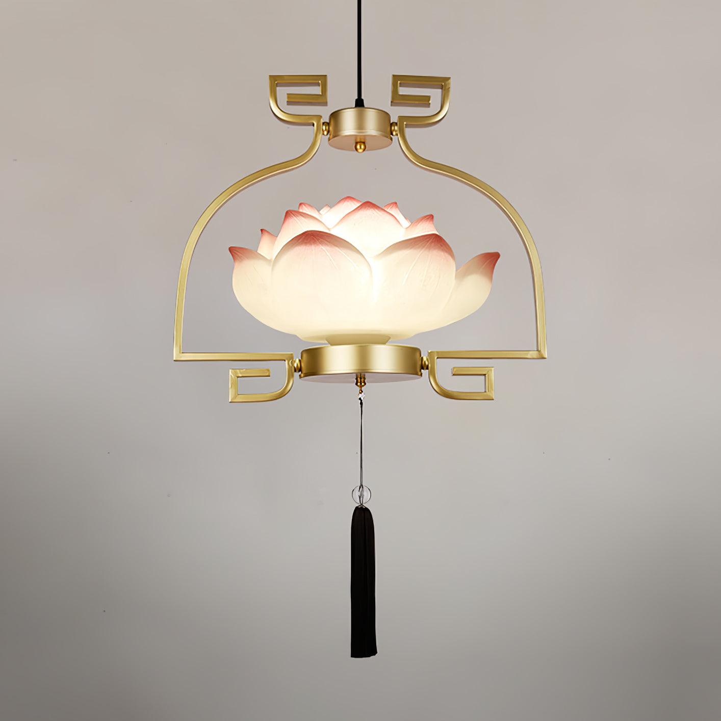 Lotus Eleganter Orientalischer Harz Kronleuchter-Letslighting