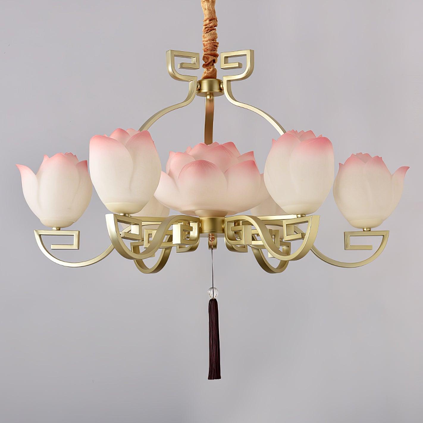 Lotus Eleganter Orientalischer Harz Kronleuchter-Letslighting