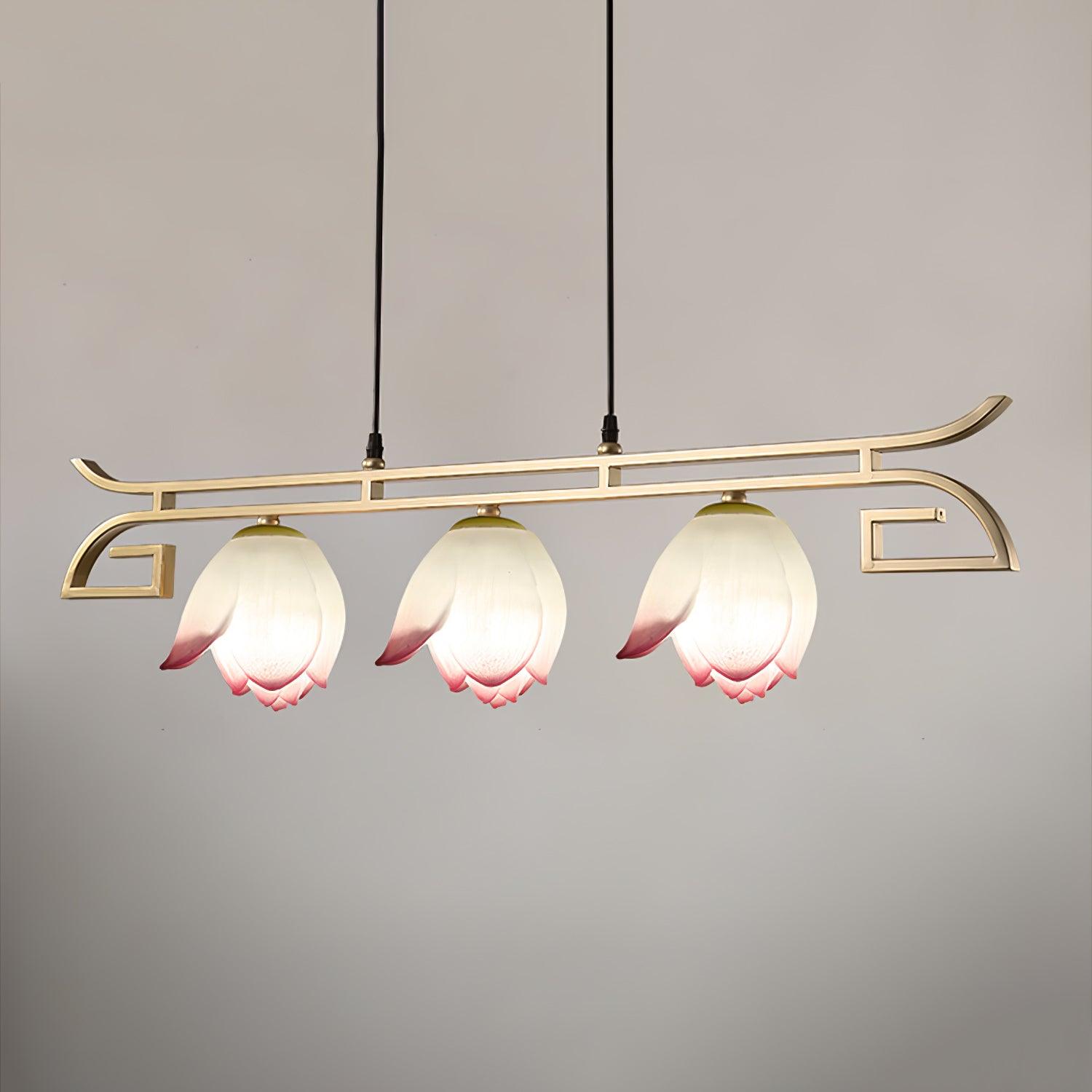 Lotus Eleganter Orientalischer Harz Kronleuchter-Letslighting