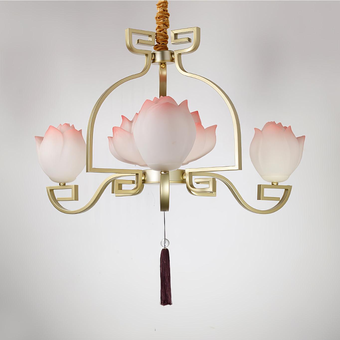 Lotus Eleganter Orientalischer Harz Kronleuchter-Letslighting