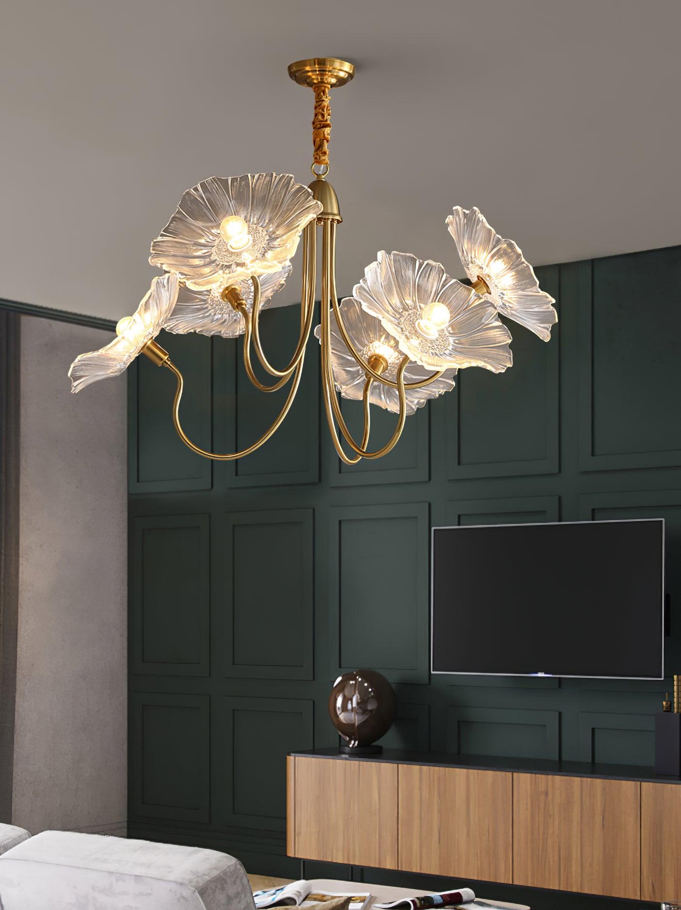 Lustra Kronleuchter Lotusblattglas-Letslighting