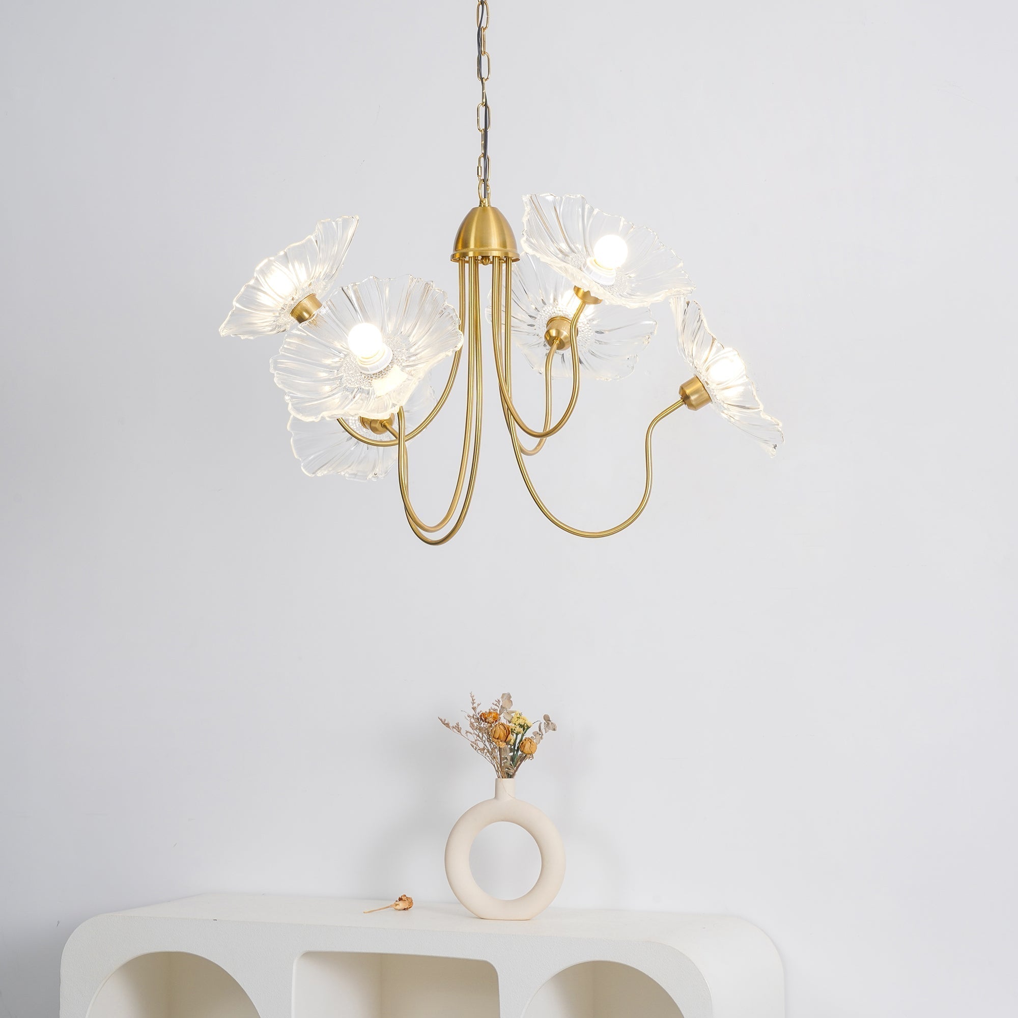 Lustra Kronleuchter Lotusblattglas-Letslighting