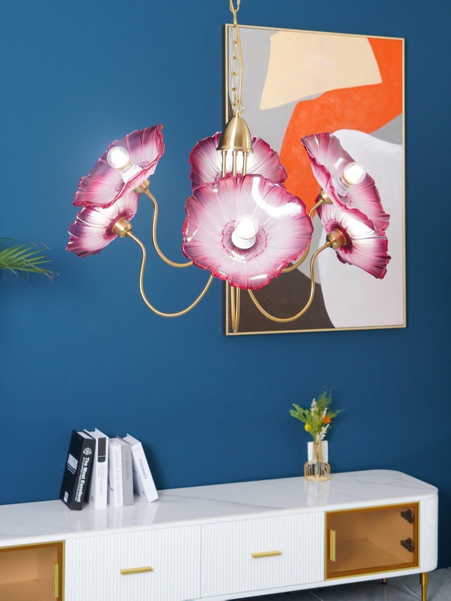 Lustra Kronleuchter Lotusblattglas-Letslighting