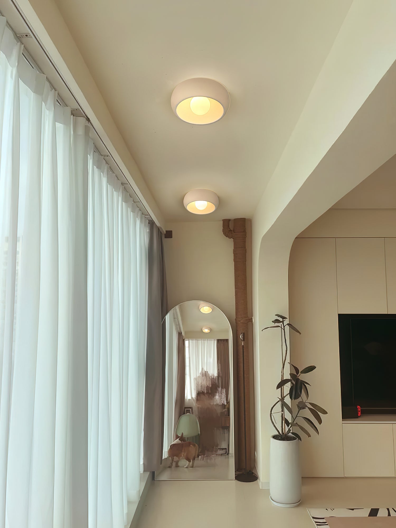 Louis Modern Minimalistisch Rund Glas Deckenleuchte-Letslighting