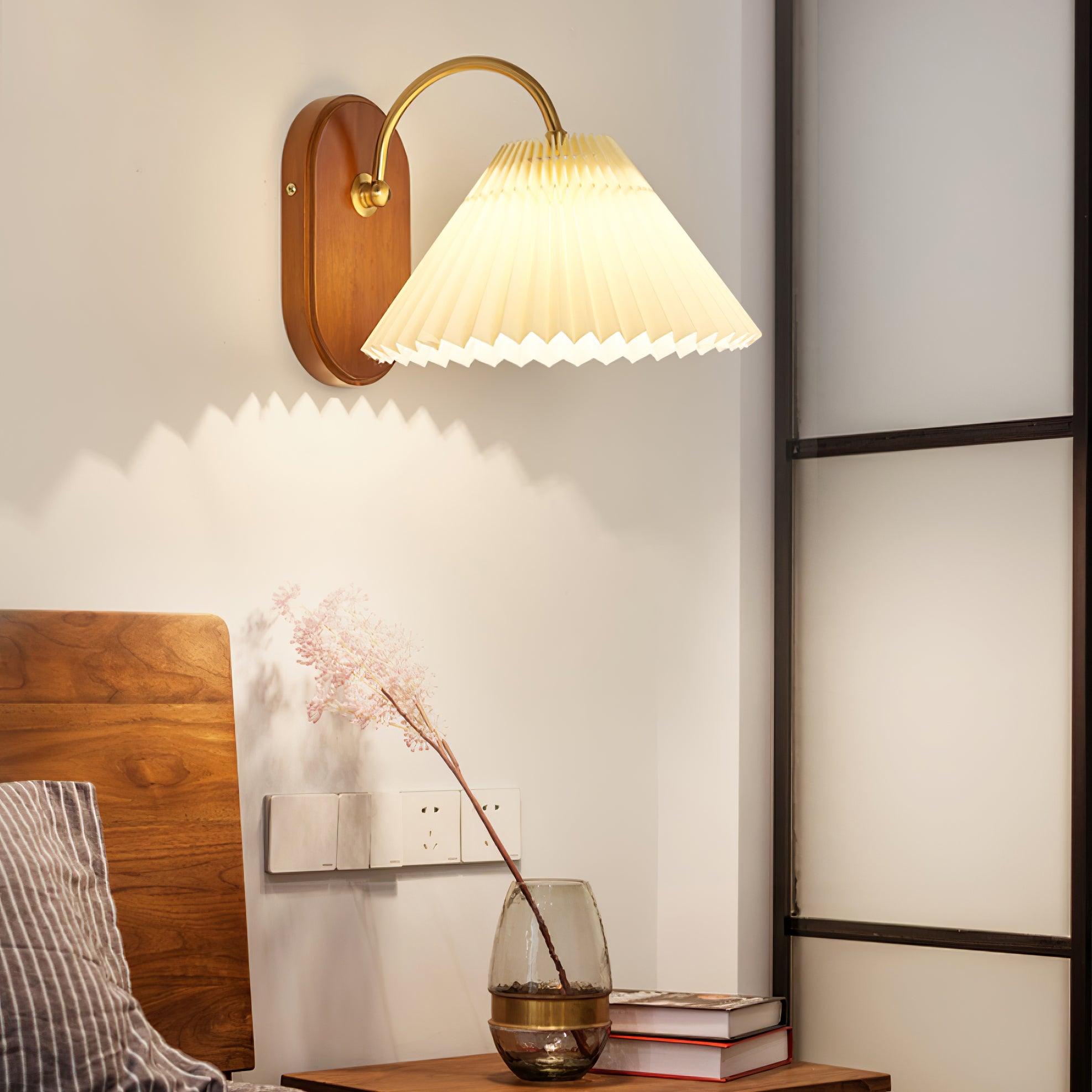 Solenne Vintage Falten-Schirm Wandleuchte-Letslighting