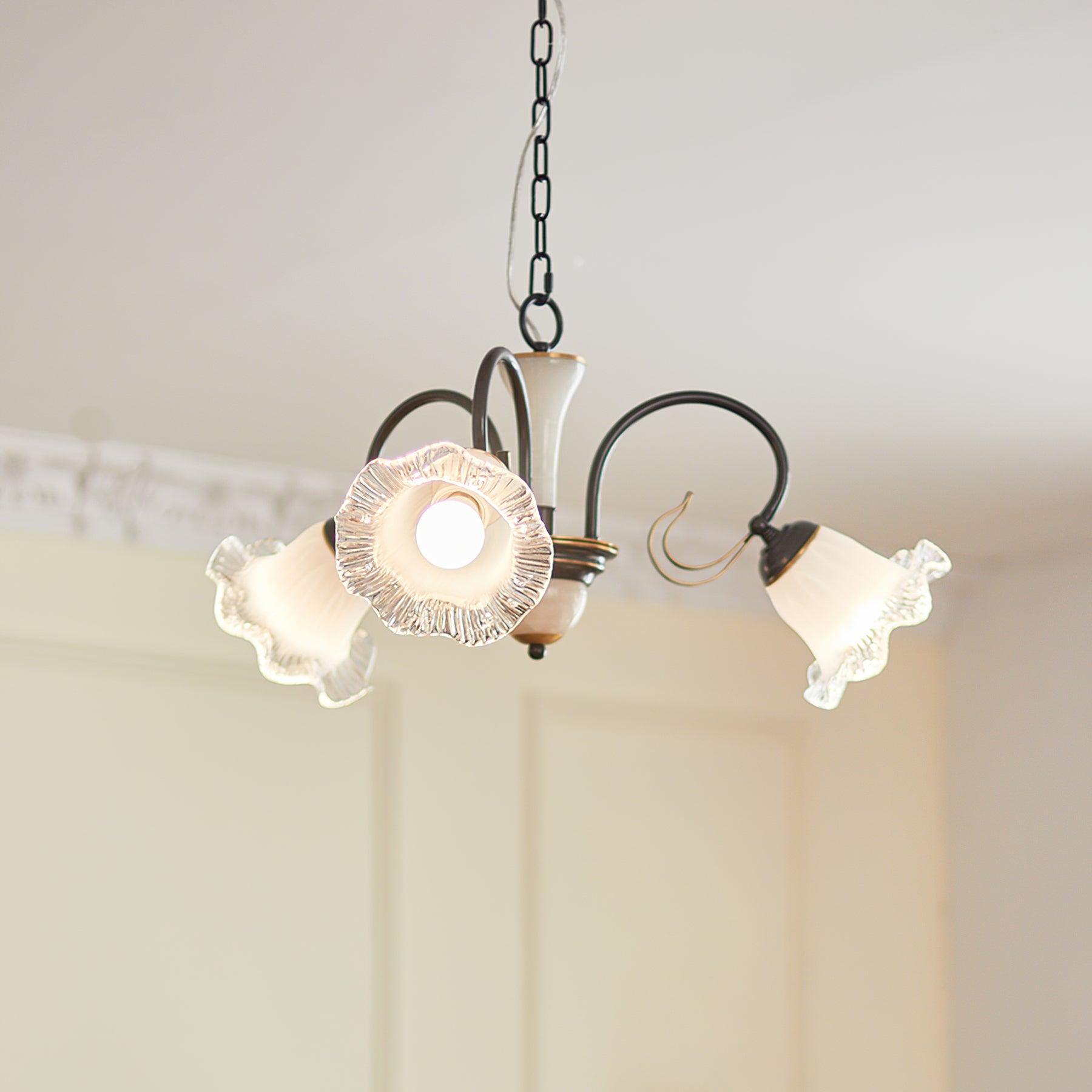 Umiron Gotischer Kronleuchter aus Eisen und Glas-Letslighting