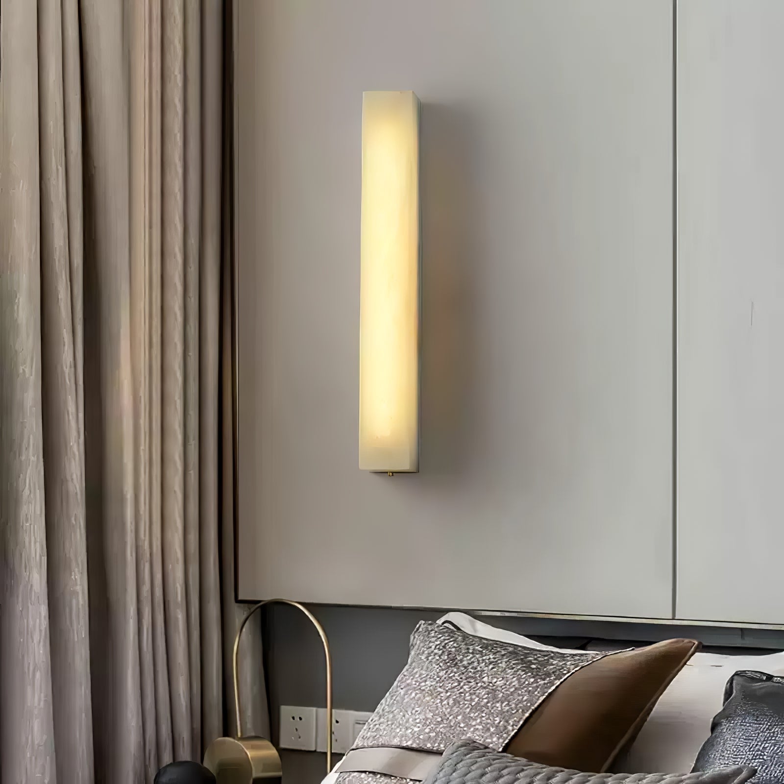Irina Cylindrical Alabaster Wall Light - Neutralighting