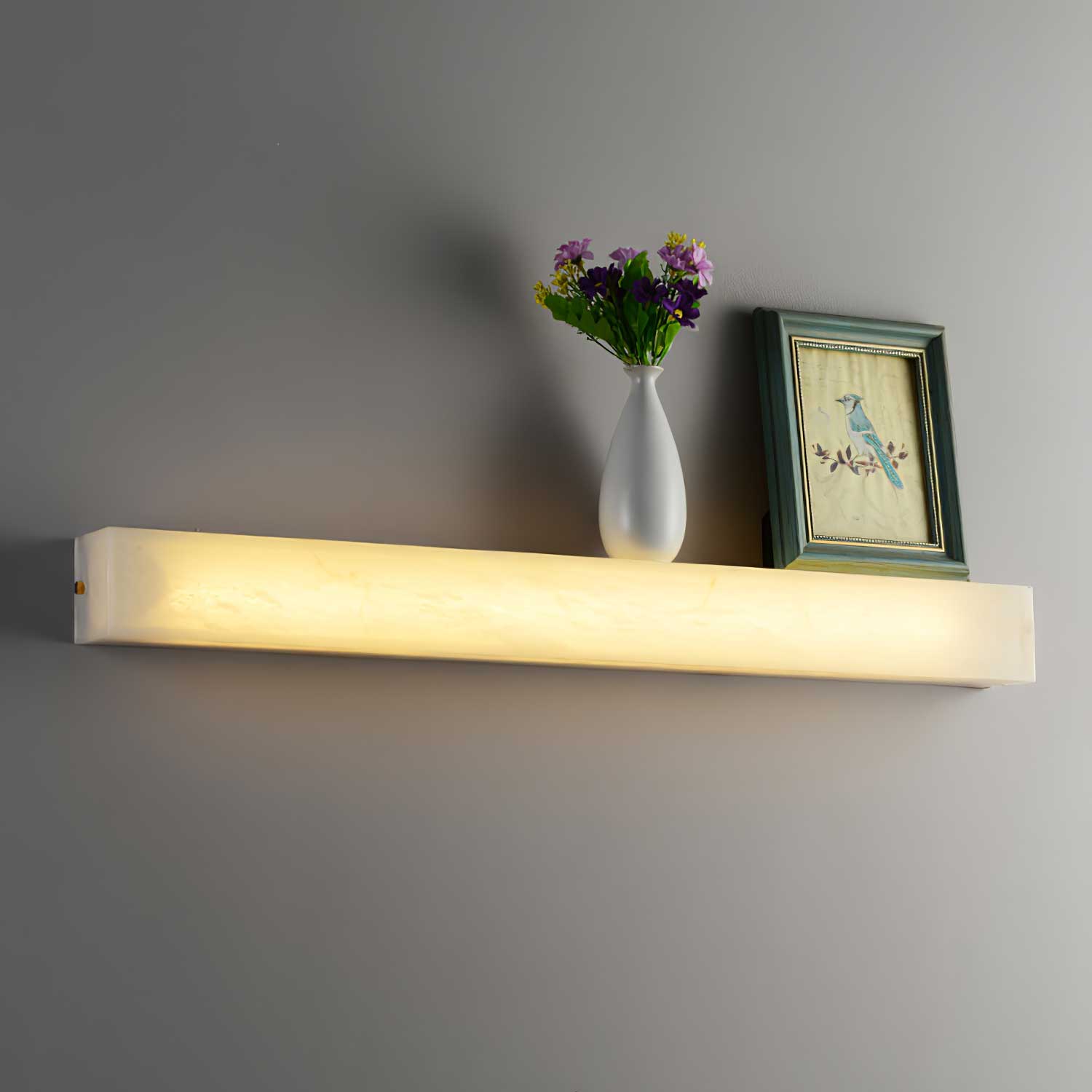 Irina Cylindrical Alabaster Wall Light - Neutralighting
