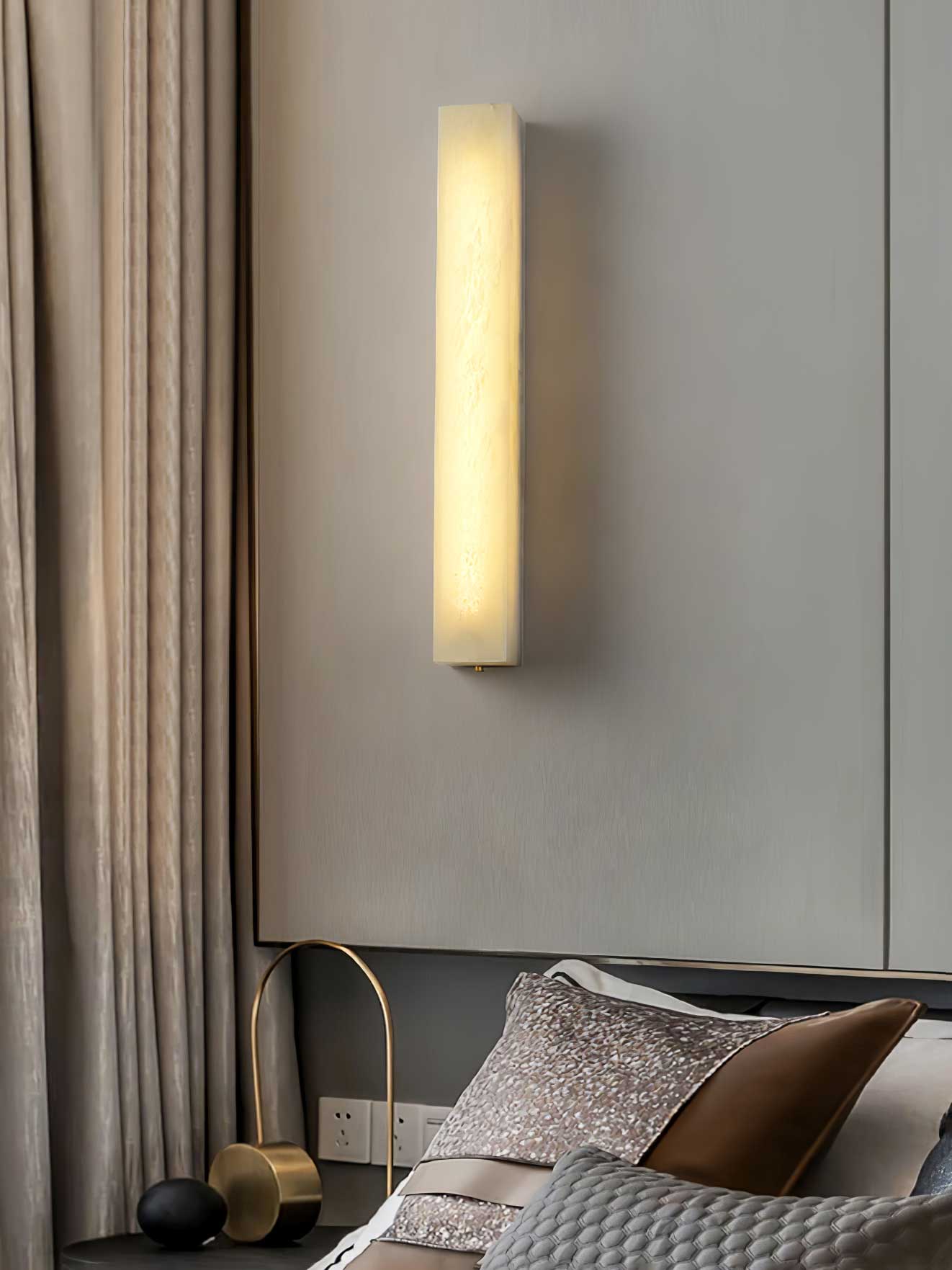 Irina Cylindrical Alabaster Wall Light - Neutralighting