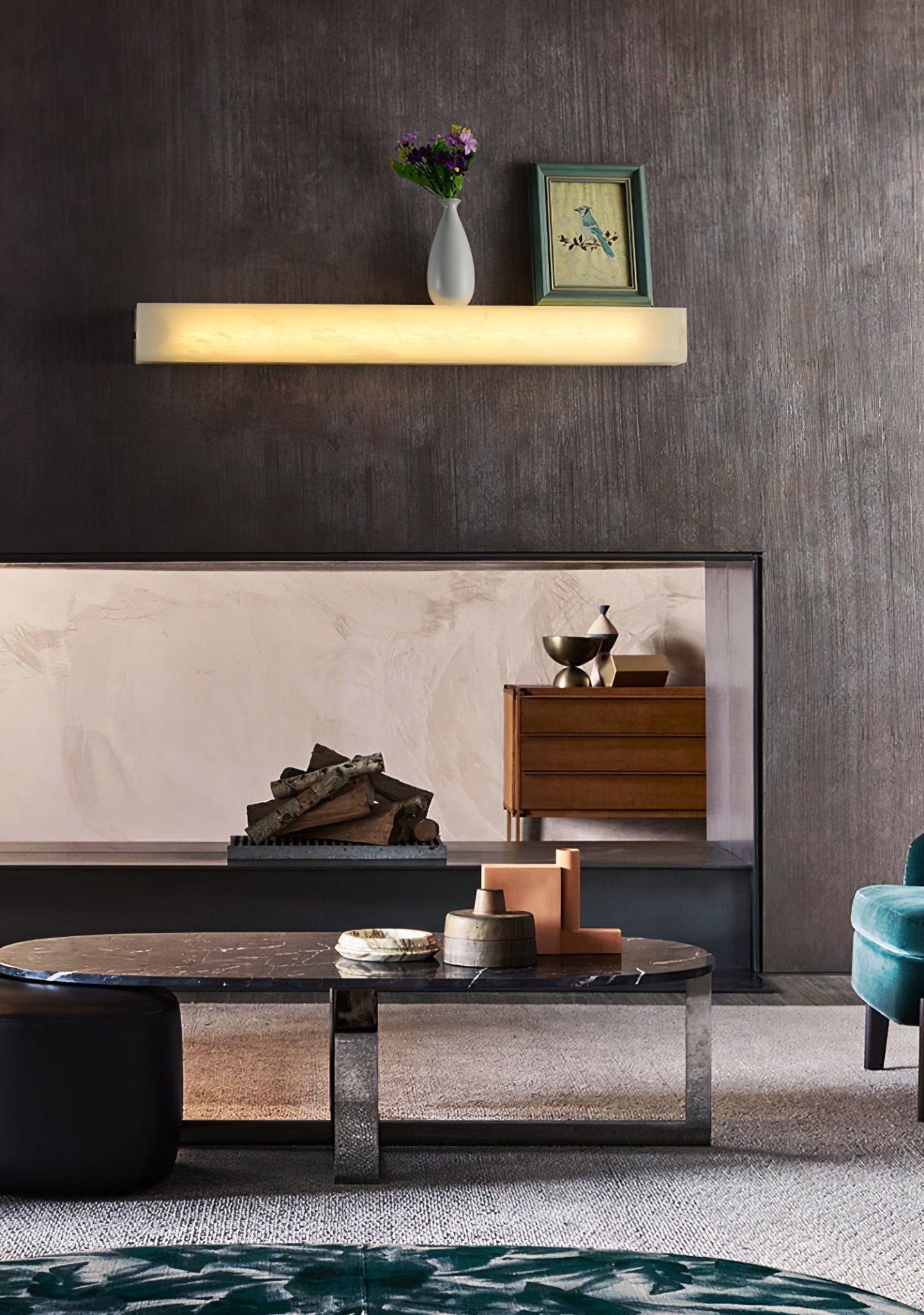 Irina Cylindrical Alabaster Wall Light - Neutralighting