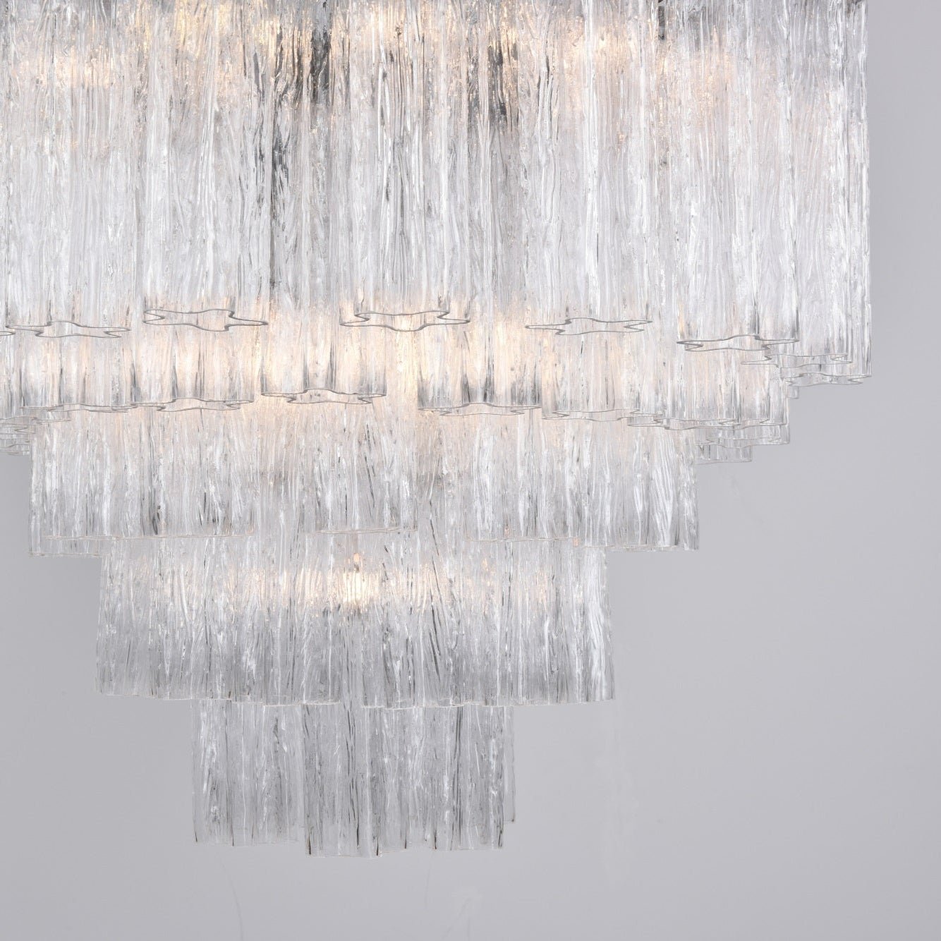 Aurora Chandelier Clear Glass Multi-Tier Crystal Glow - Neutralighting