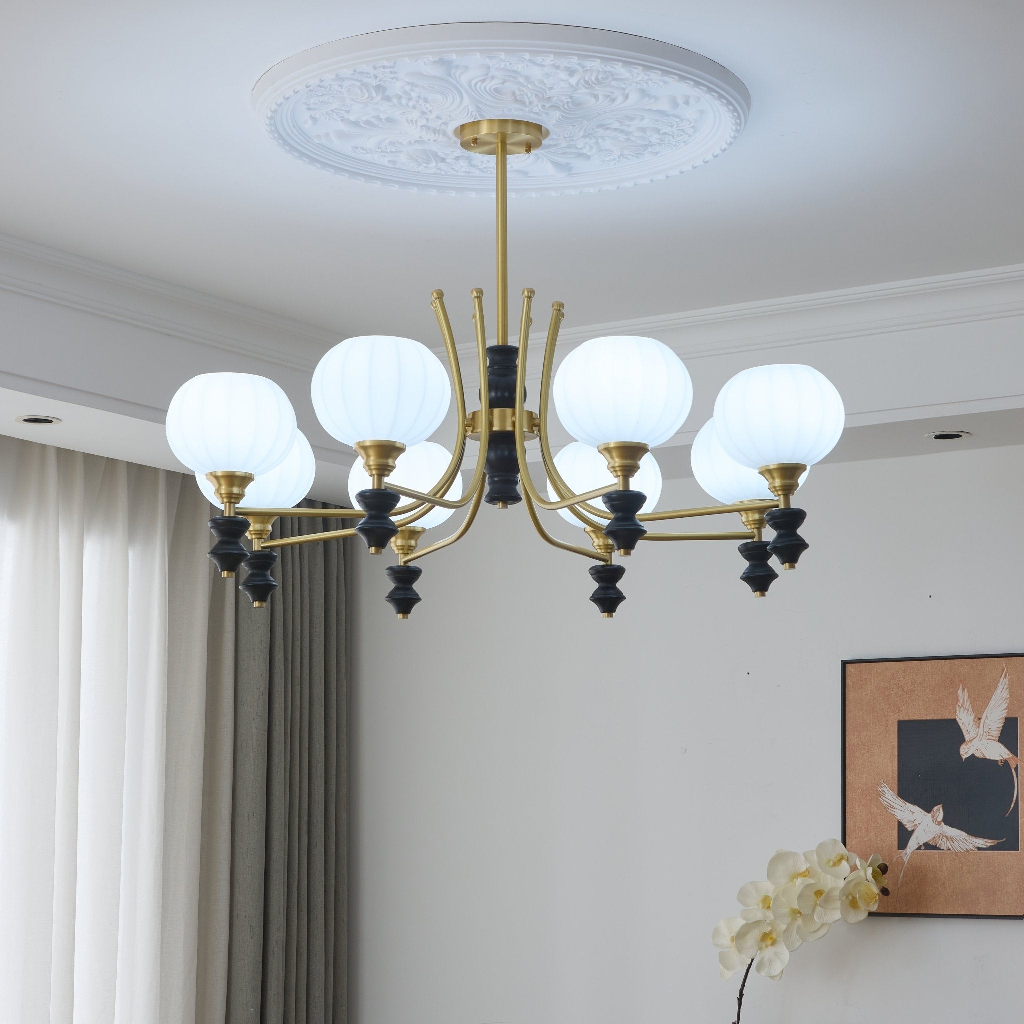 Zavenen Traditionelle Eleganz Vintage Messing Holz Kronleuchter-Letslighting