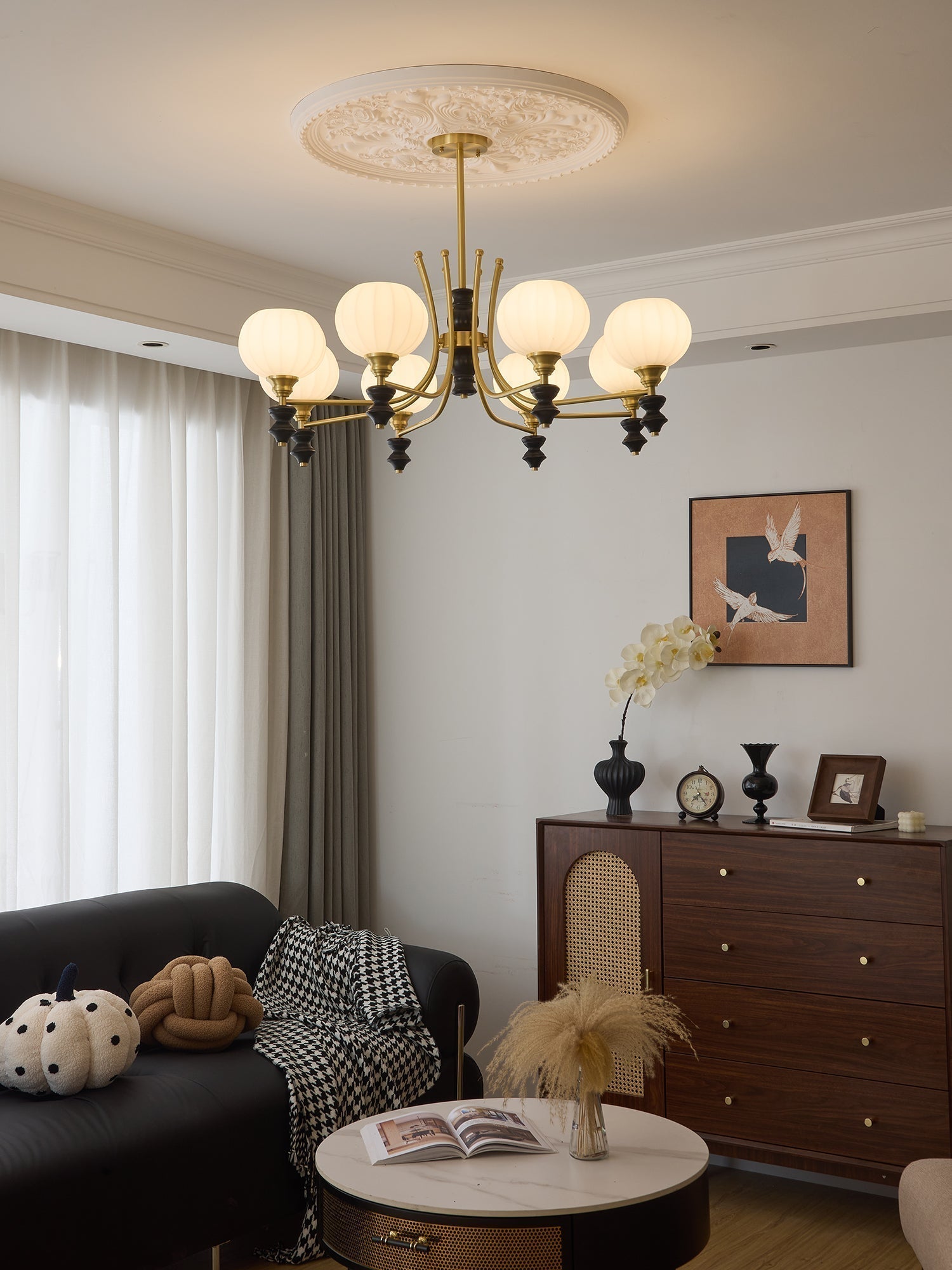 Zavenen Traditionelle Eleganz Vintage Messing Holz Kronleuchter-Letslighting