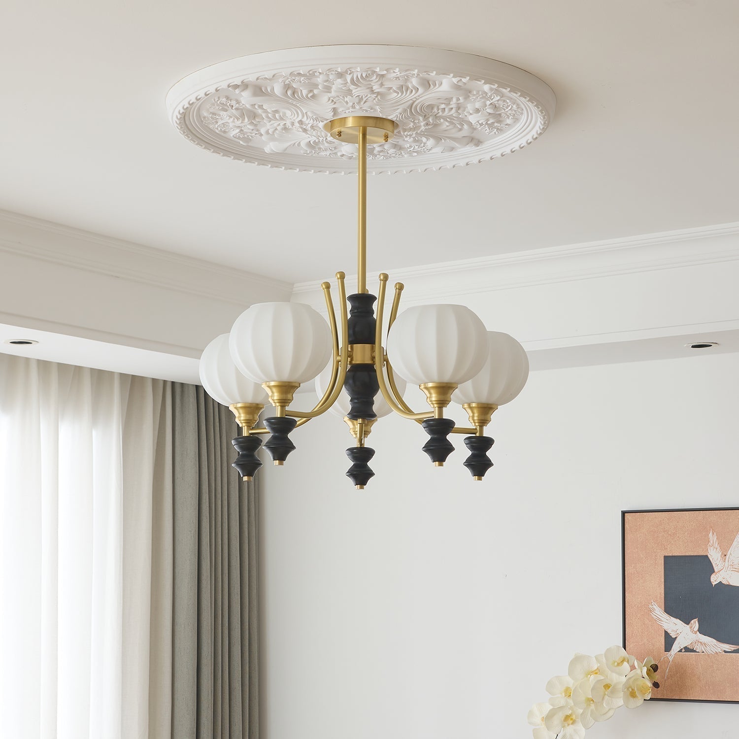 Zavenen Traditionelle Eleganz Vintage Messing Holz Kronleuchter-Letslighting