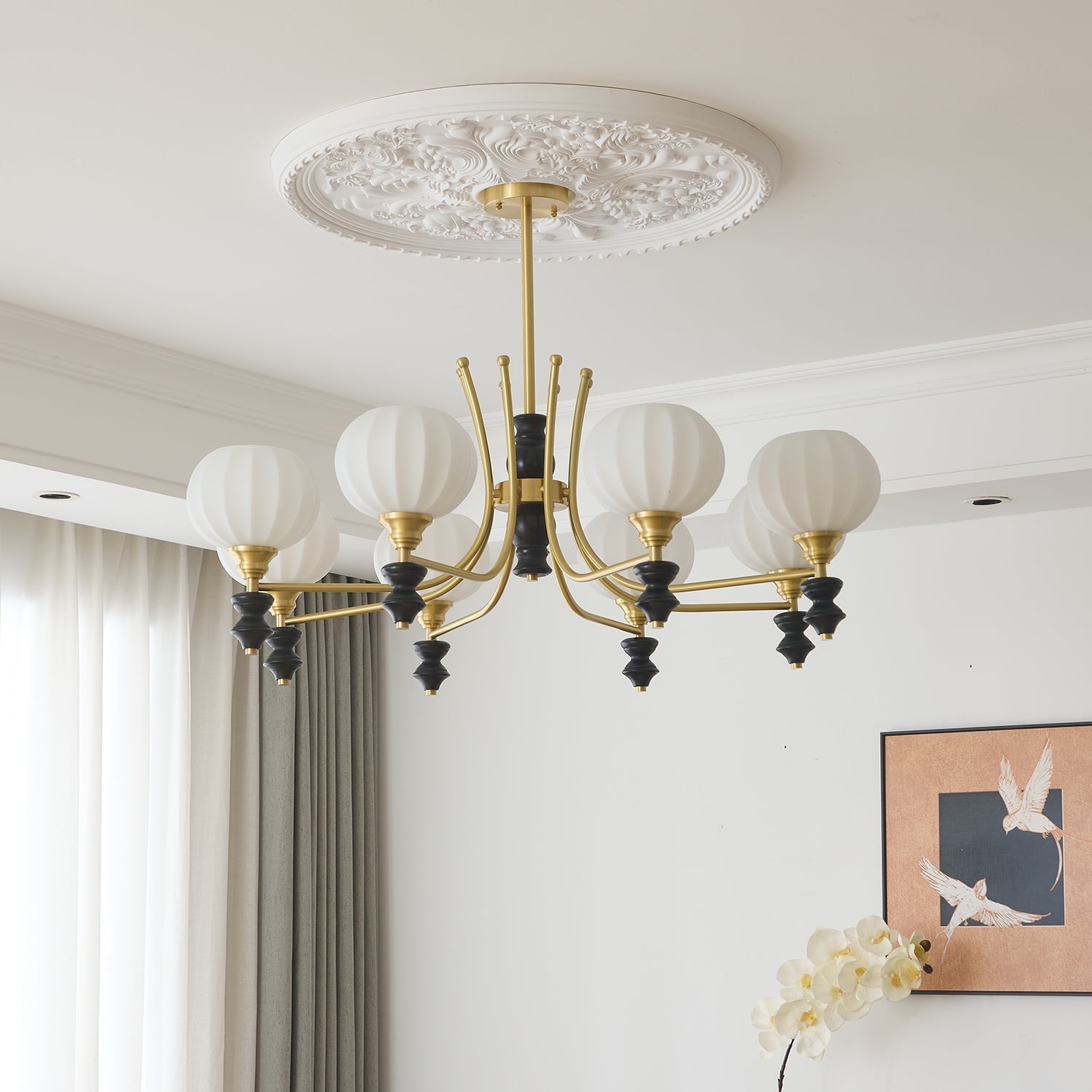 Zavenen Traditionelle Eleganz Vintage Messing Holz Kronleuchter-Letslighting