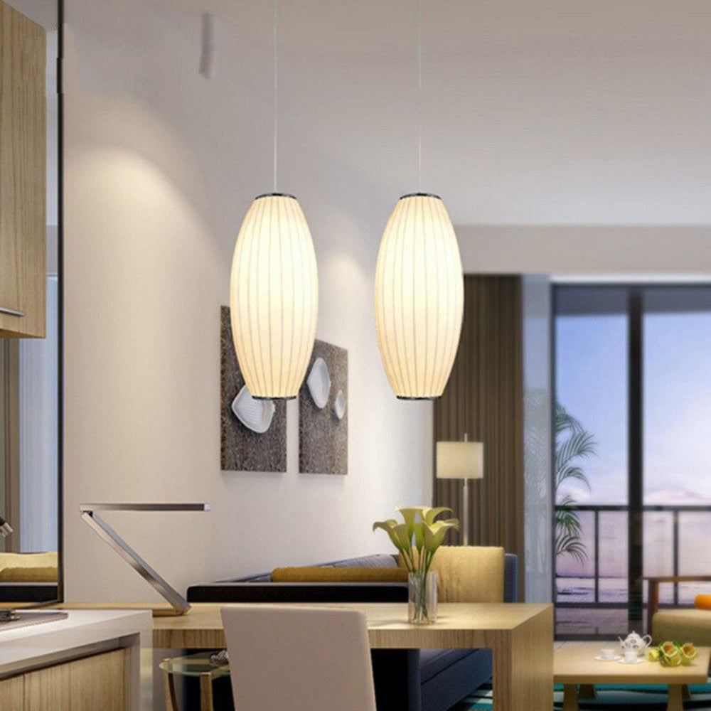 Ritta Modern LED Pendelleuchte Weiß Wohnzimmer/Esstisch Metall&Stoff-Letslighting