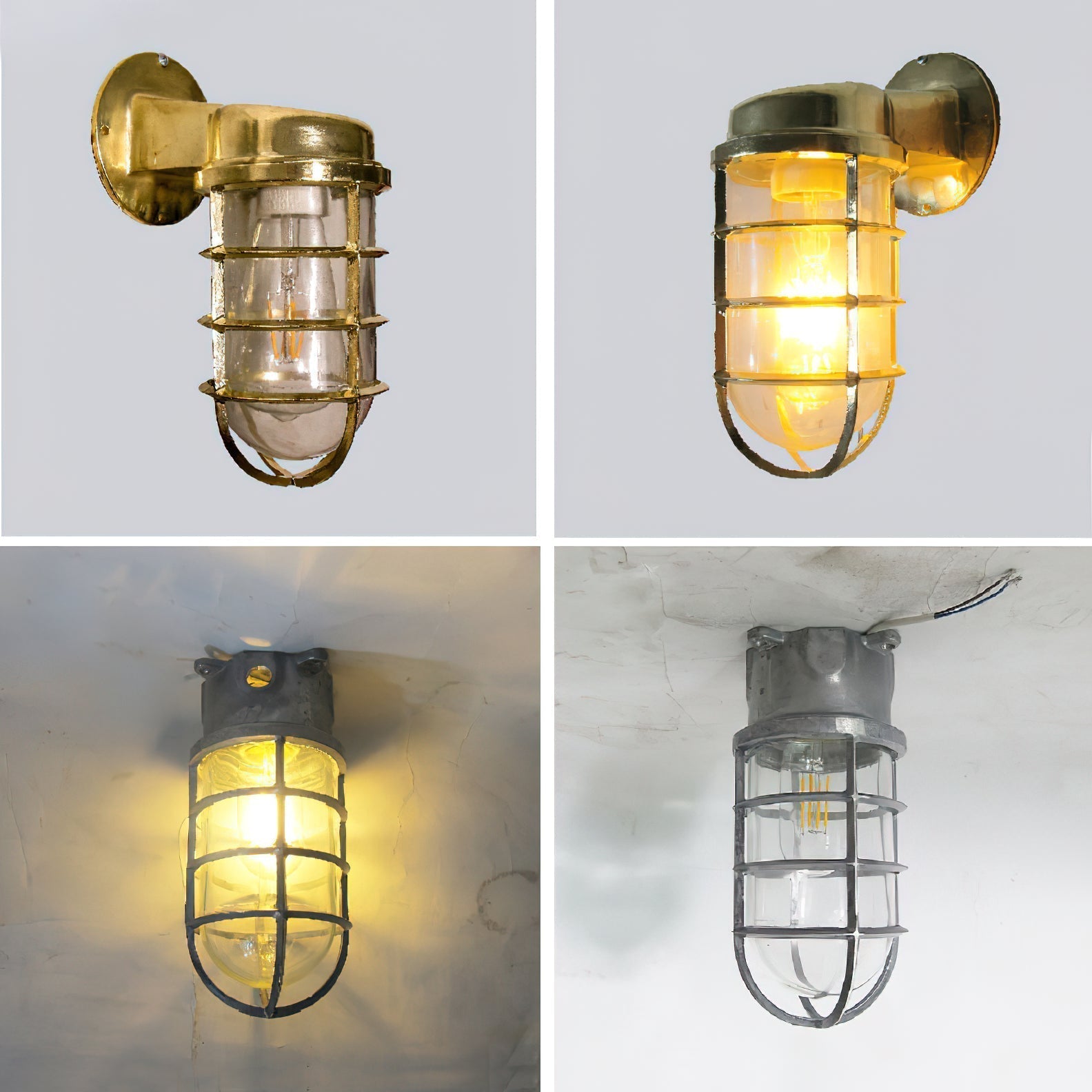 Ozorel Vintage Glas Wandleuchte-Letslighting