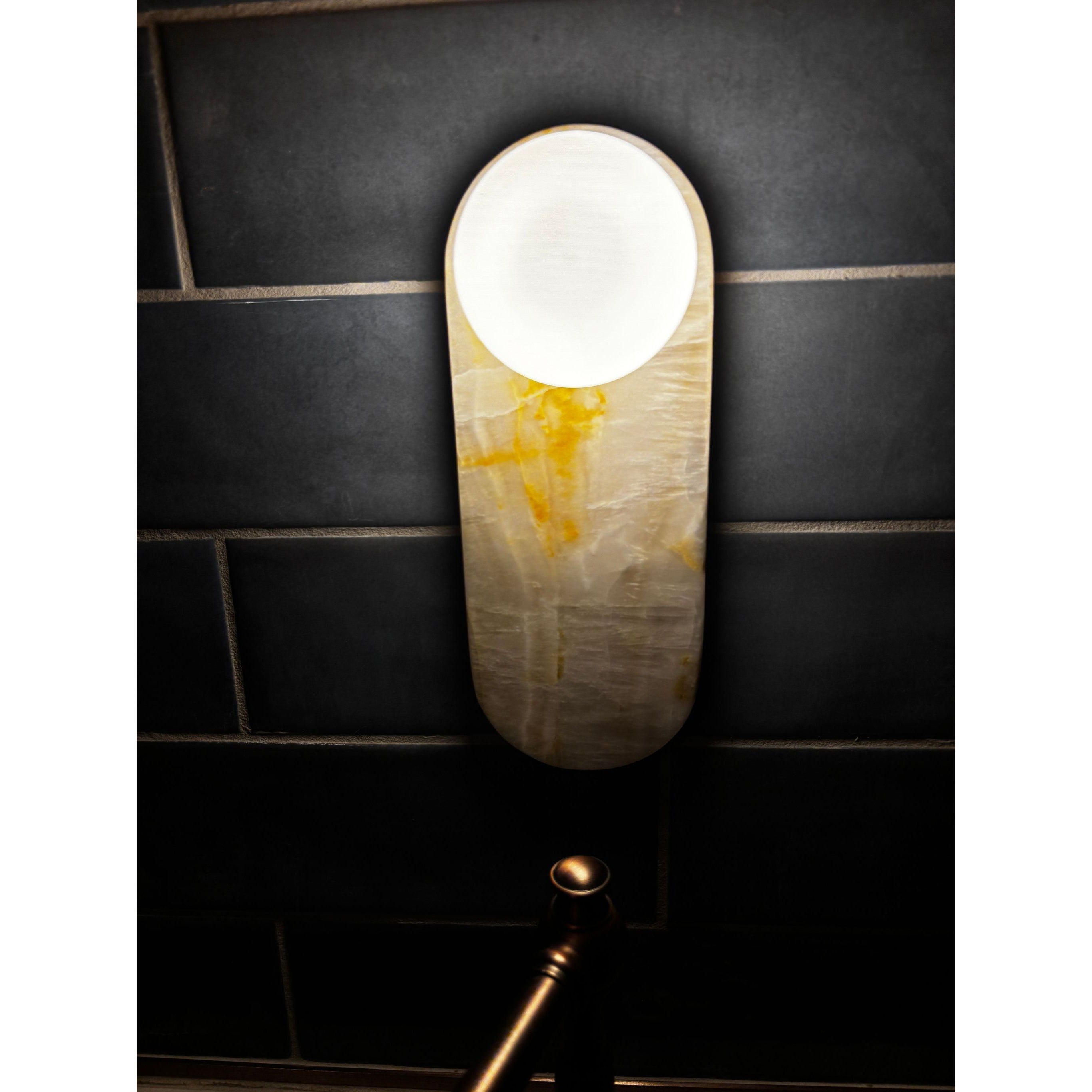 Comarion Nordic Art Weißer Marmor Jade Wandleuchte-Letslighting
