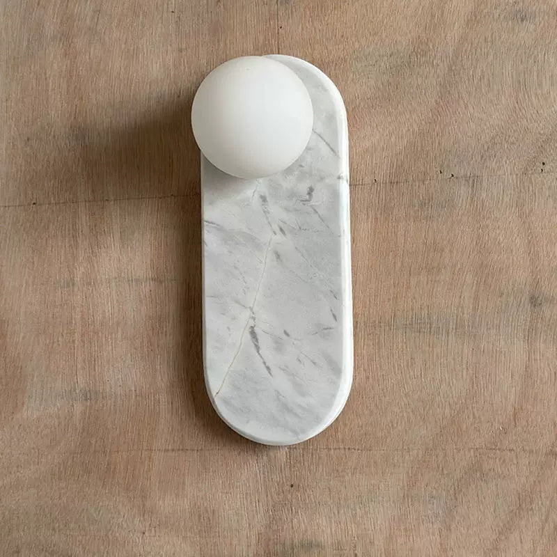 Comarion Nordic Art Weißer Marmor Jade Wandleuchte-Letslighting